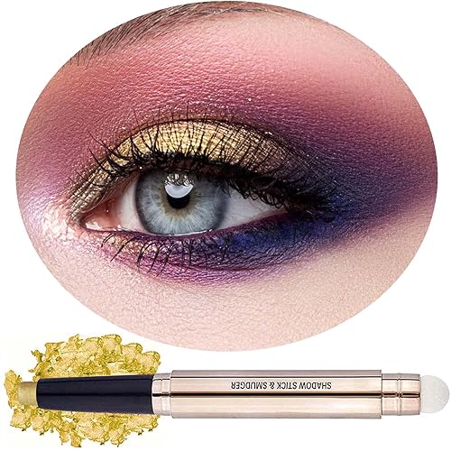 OVIQERKI 18 color eyeshadows stick shimmer,Highlighter waterproof eyeshadow pen,Colour pop eye makeup (14# Gold Shimmer) Beauty & Personal Care OVIQERKI