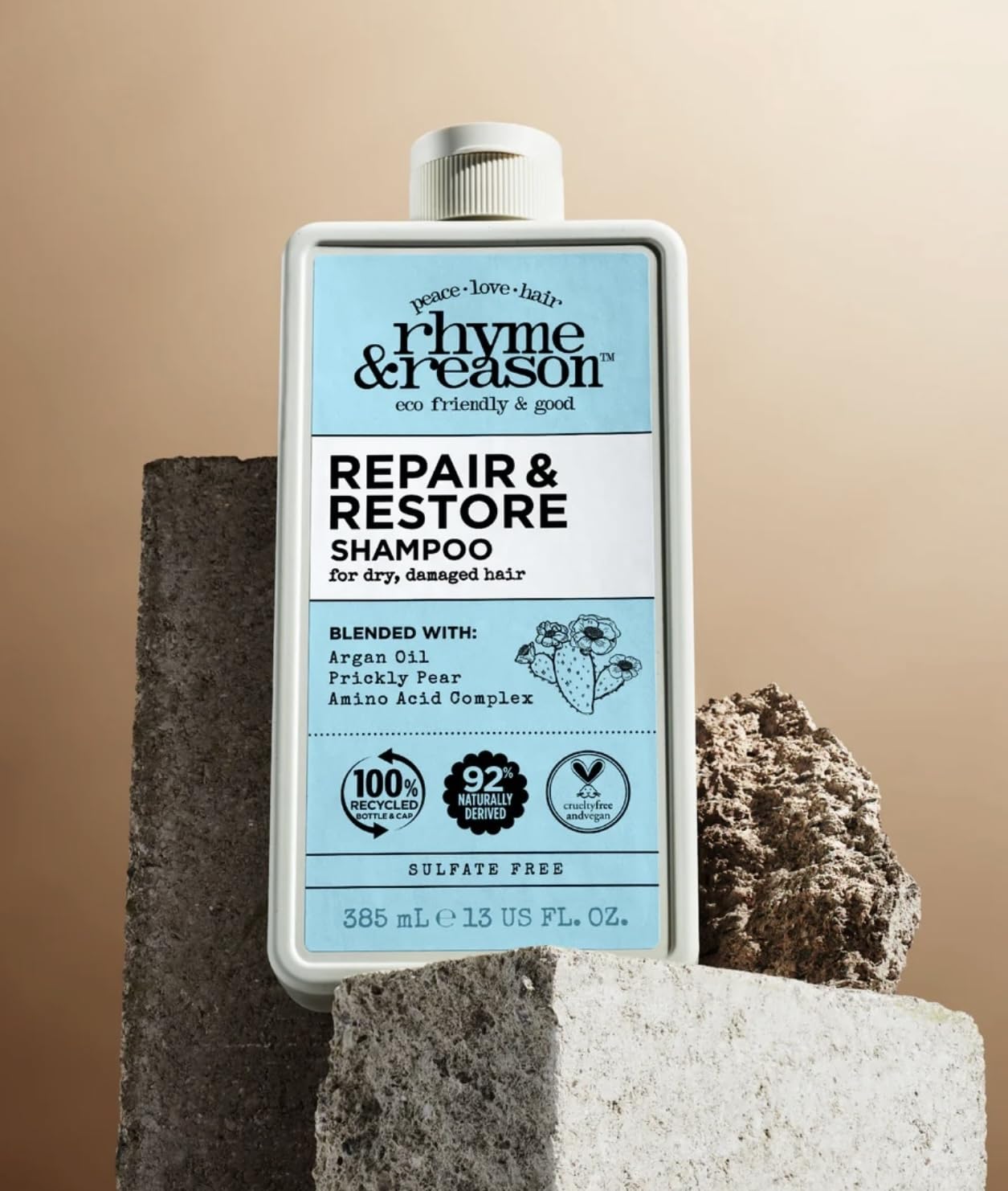Rhyme & Reason Repair and Restore Shampoo & Conditioner Combo. 13 Fl. Oz. Each bottle. For Dry Damaged Hair. Hydrate Repair. Vegan Cruelty Free Beauty & Personal Care Rhyme & Reason