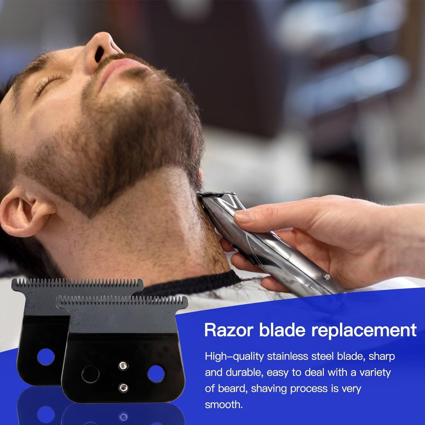 NGHTMRE 2Pcs Replacement T Blade Compatible for Andis T Outliner Trimmer, for Andis GTX Trimmer 04710/04521 - Black Beauty and Personal Care NGHTMRE