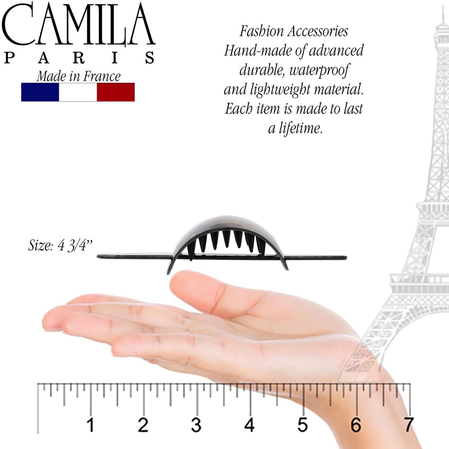 Camila Paris CP3243 French Hair Bun Holder Cover Cap Hair Updo, Turquoise, Hair Pin Thru, Strong Hold Grip Hair Clips for Women, No Slip and Durable Beauty & Personal Care Camila