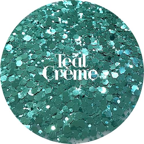 Teal Polyester Glitter | Craft Glitter | Glitter for Arts & Crafts | Tumblers | Cosmetics | Nails | Epoxy Resin Art | Slime | DIY | Body Glitter | 1 Beauty & Personal Care Glitter Heart Co.