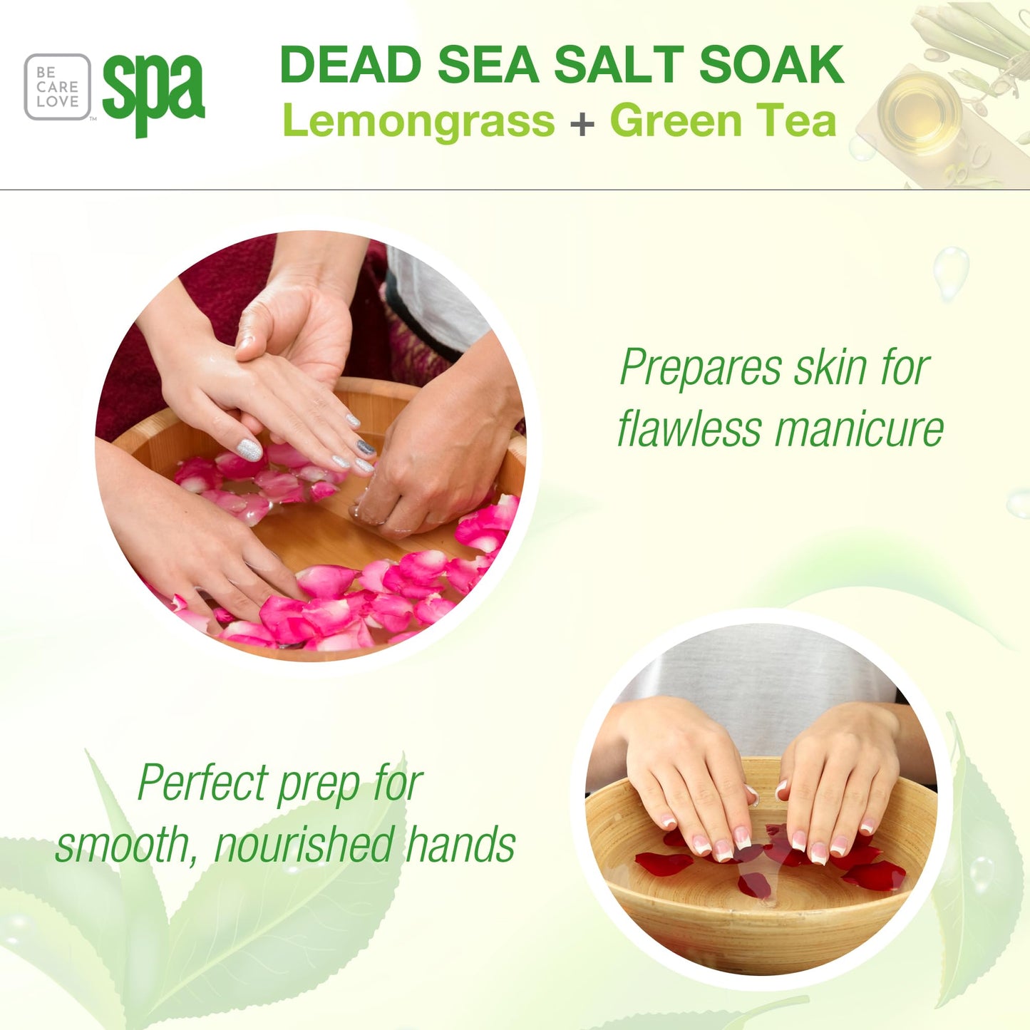 BCL SPA Dead Sea Salt Soak - Bath Salt with Organic Lemongrass + Green Tea, Shae Butter, Arnica, Aloe Vera Juice, Chamomile, Argan Oil & Jojoba Oil Beauty and Personal Care BCL SPA