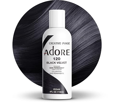 Adore Semi Permanent Hair Color (120 Black Velvet) | Vegan & Cruelty-Free Black Hair Dye | No Ammonia, No Peroxide, No Alcohol | 4 Fl Oz Beauty & Personal Care Adore