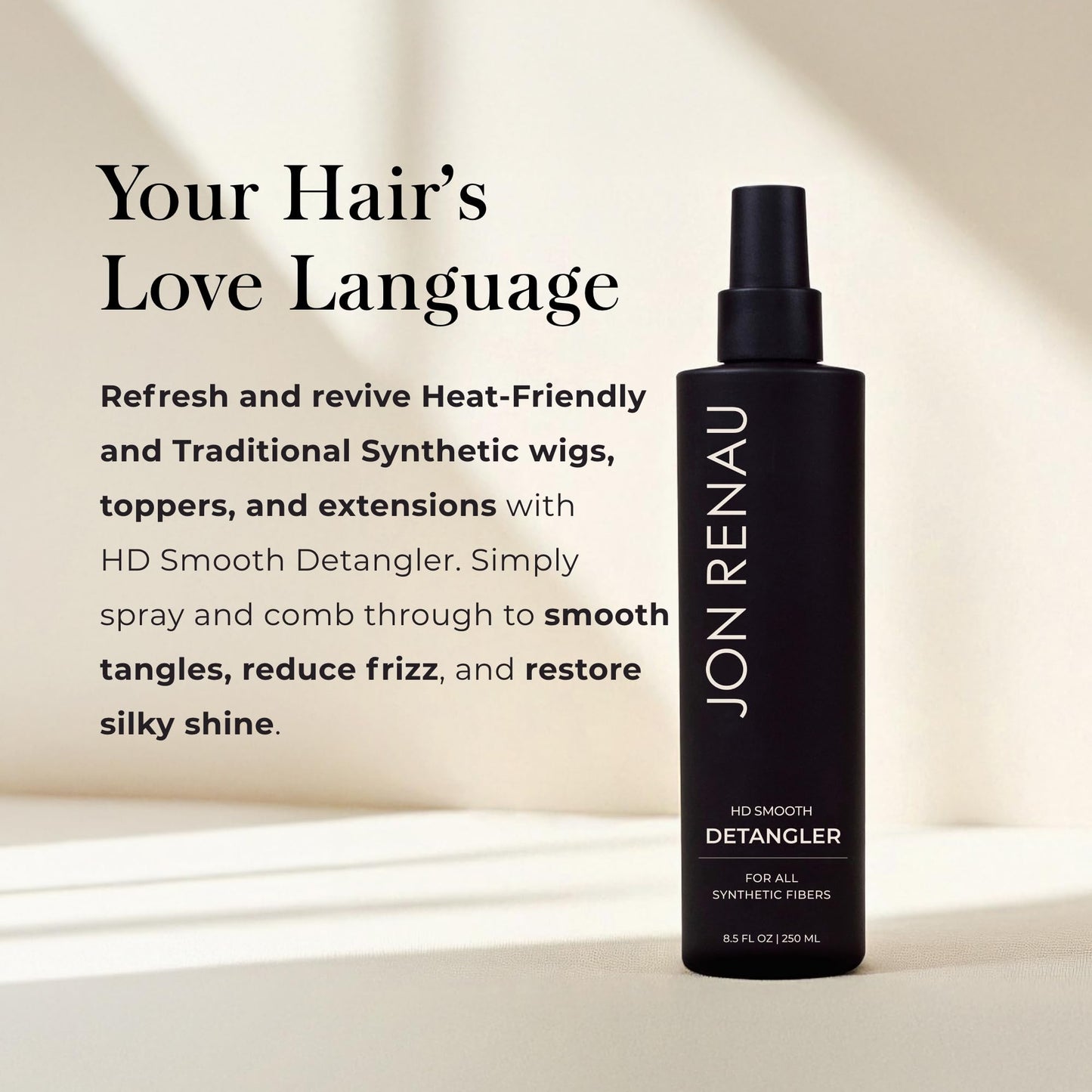 Jon Renau HD Smooth Detangler, Leave In Detangler Spray for Synthetic Wigs and Hair Extensions, Frizz Reducing Detangling Spray for Synthetic Hair Beauty & Personal Care Jon Renau