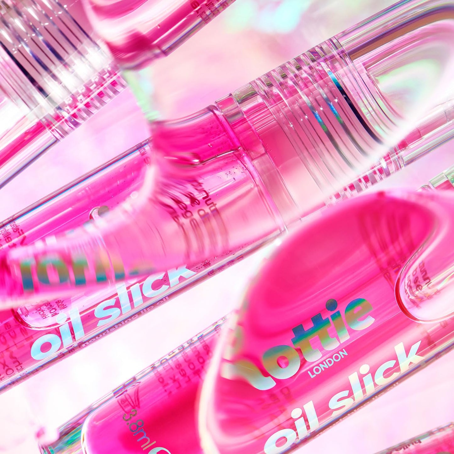Lottie London Oil Slick in Extra Cherries, Nourishing & Hydrating Lip Oil Infused with Vitamin E, Vitamin B, Almond Oil and Jojoba Oil, Beauty and Personal Care Lottie London