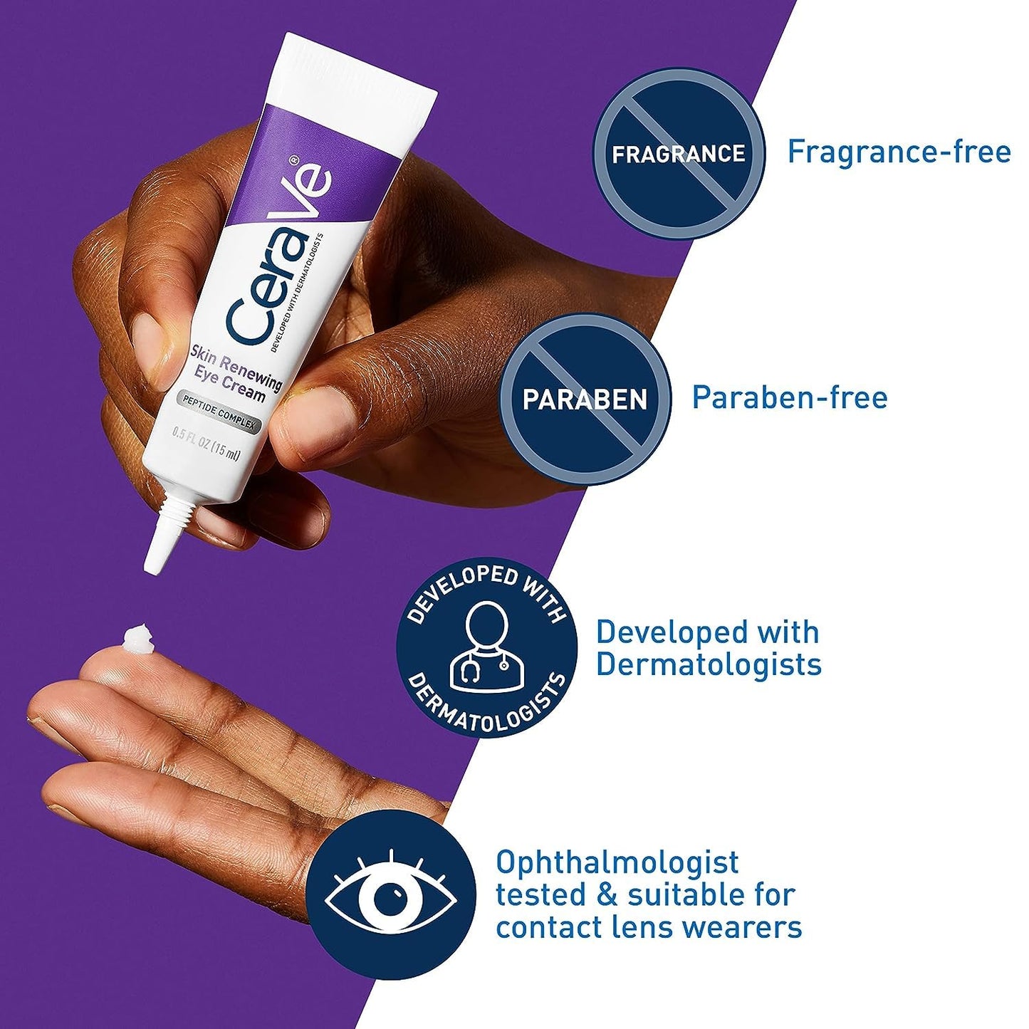 CeraVe Eye Cream for Wrinkles | Under Eye Cream with Caffeine, Peptides, Hyaluronic Acid, Niacinamide, and Ceramides for Fine Lines |0.5 Ounces Beauty & Personal Care CeraVe
