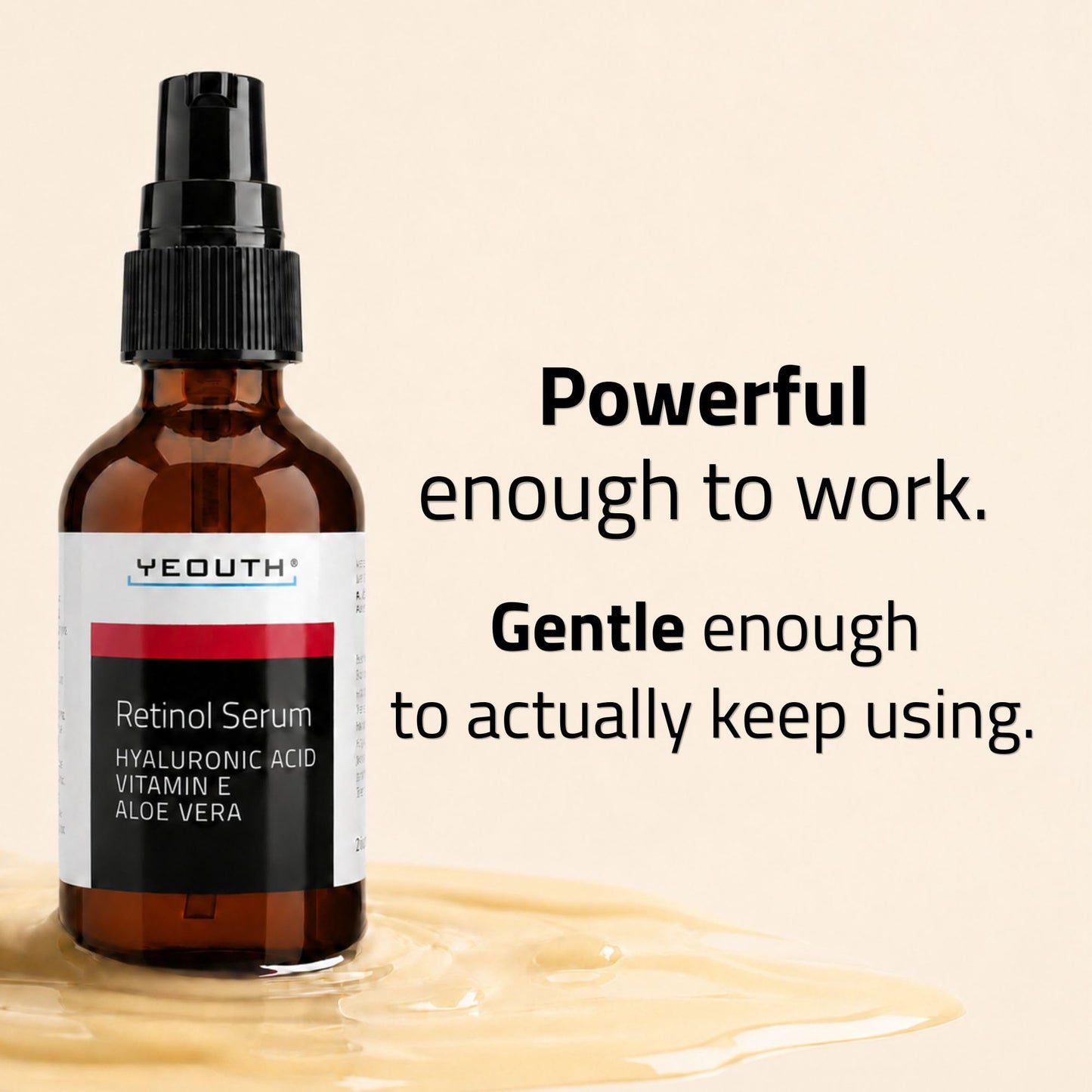 YEOUTH Retinol Serum for Face with Hyaluronic Acid and Vitamin E, Gentle Retinol Skin Booster Serum Targets the Appearance of Fine Lines and Wrinkles Beauty & Personal Care YEOUTH