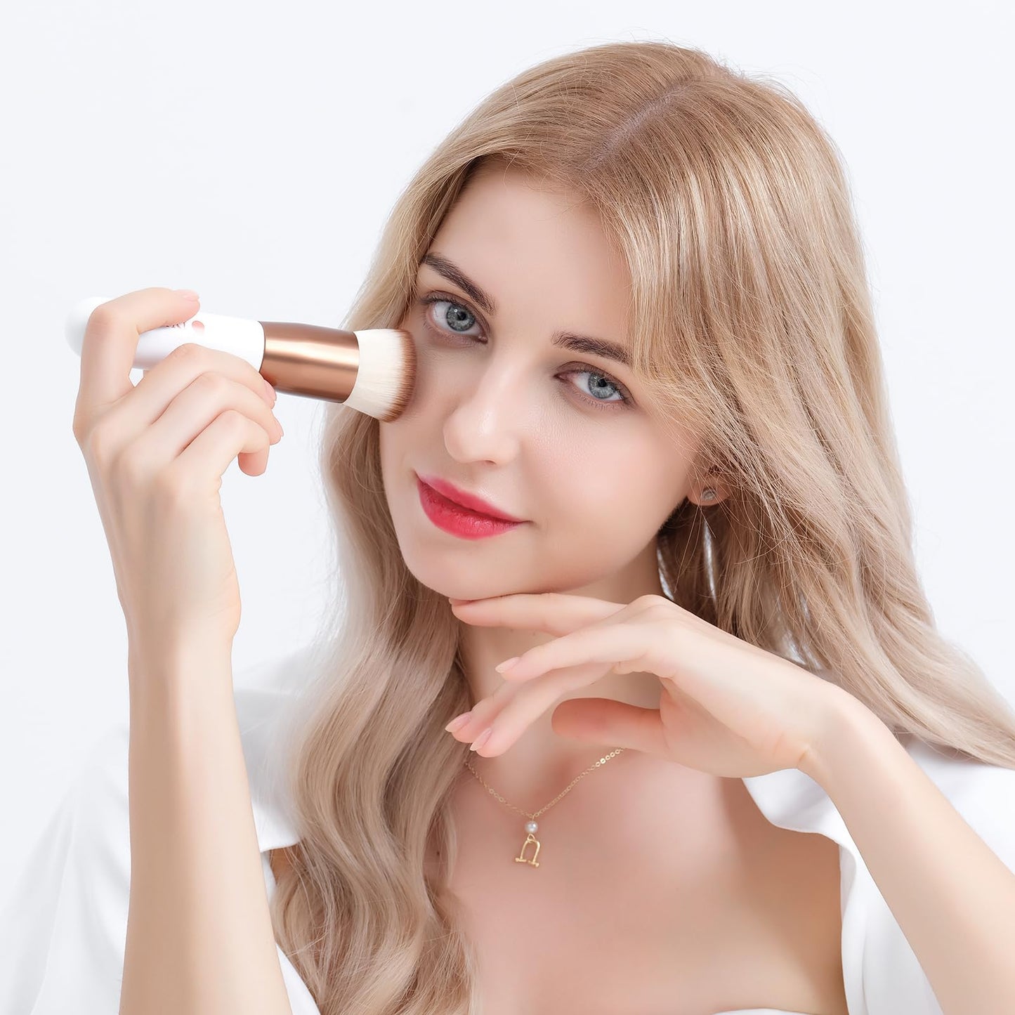DUcare Foundation Brush,Flat Top Kabuki Brush Synthetic Professional Makeup Brush Liquid Blending Mineral Powder Buffing Stippling Makeup Tools, Rose Beauty & Personal Care DUcare