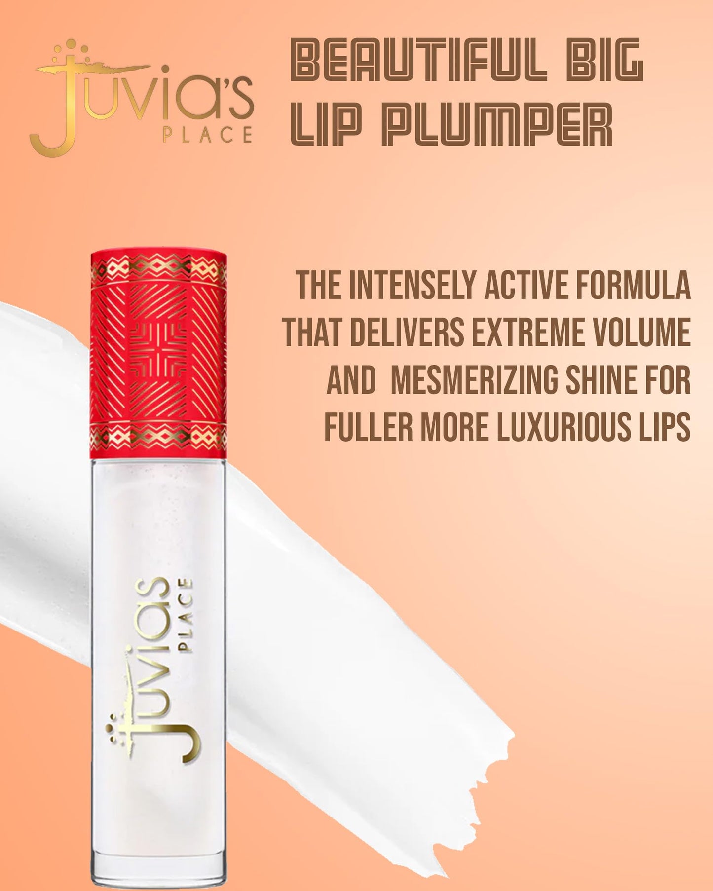 Juvia's Place Beautiful Big Lip Plumper - Clear Sensation | Crystal Clear Gloss with Maximum Plumping Power, & Defined Lips | Hydrating & High-Shine Beauty & Personal Care Juvia's Place