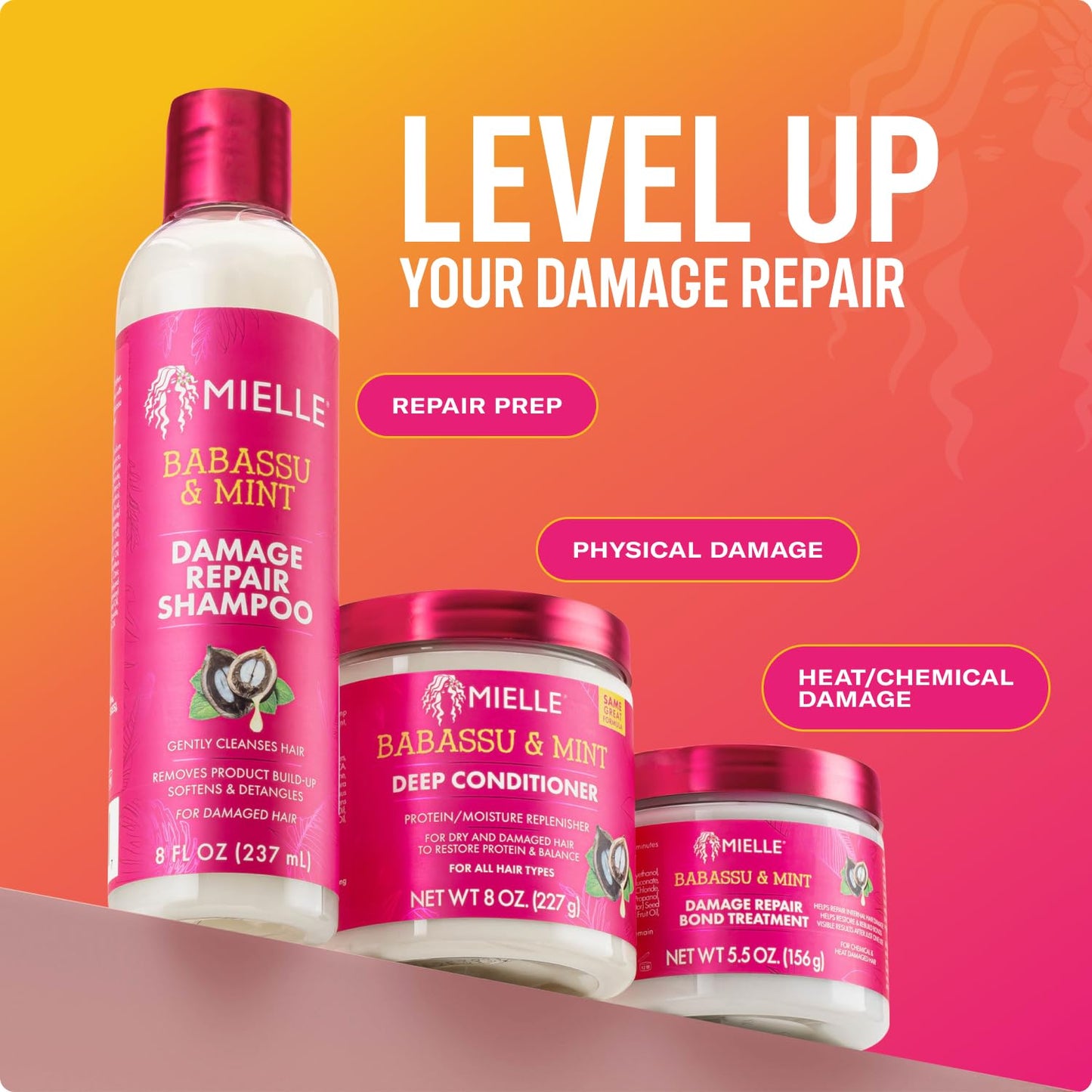 Mielle Organics Babassu & Mint Deep Conditioner with Protein, Moisturizing & Conditioning Deep Treatment, Hydrating Repair for Dry, Damaged, & Frizzy Beauty & Personal Care Mielle Organics