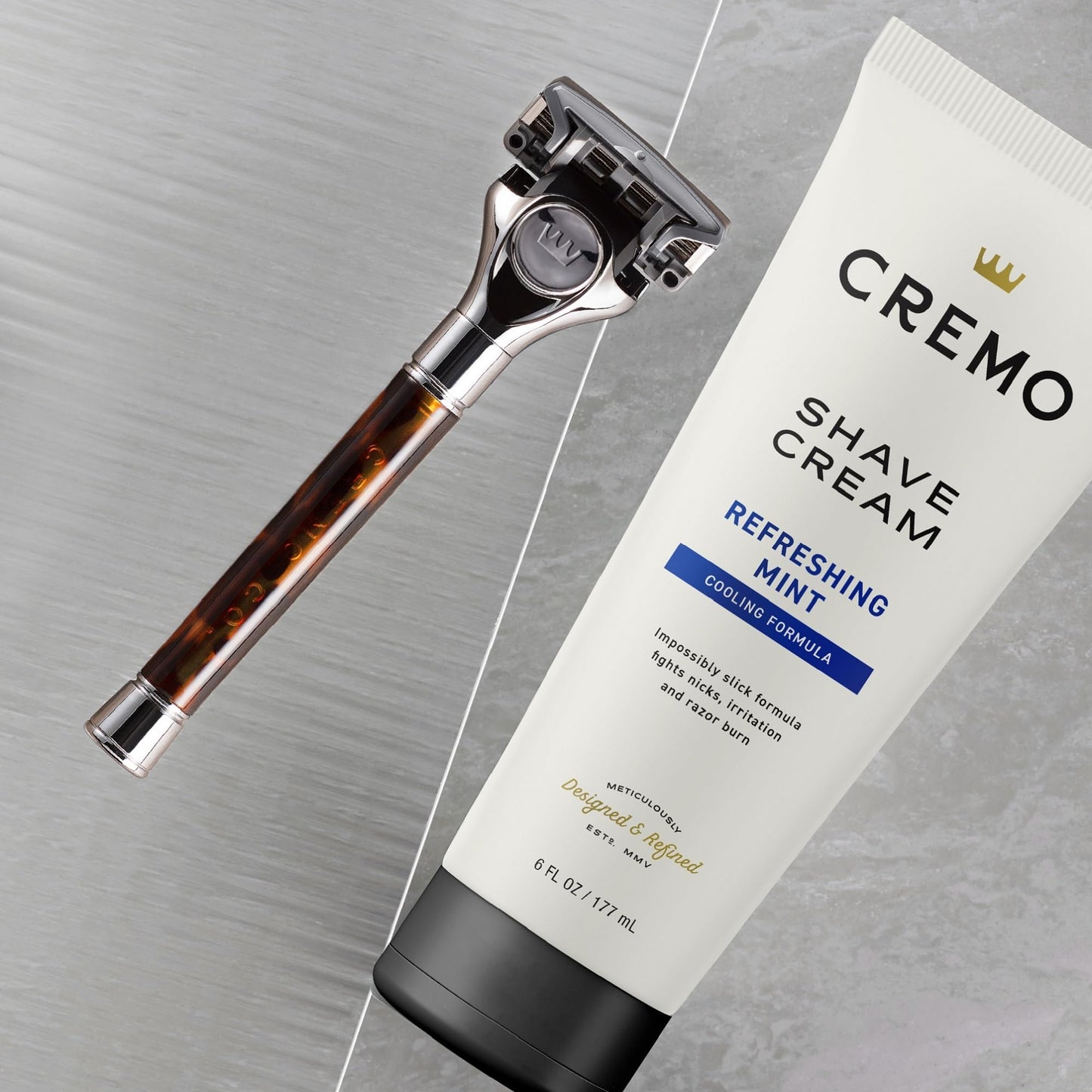 Cremo Barber Grade Cooling Shave Cream, Astonishingly Superior Ultra-Slick Shaving Cream Fights Nicks, Cuts And Razor Burn, 6 Fl Oz (2 Pack), WHITE Beauty & Personal Care Cremo