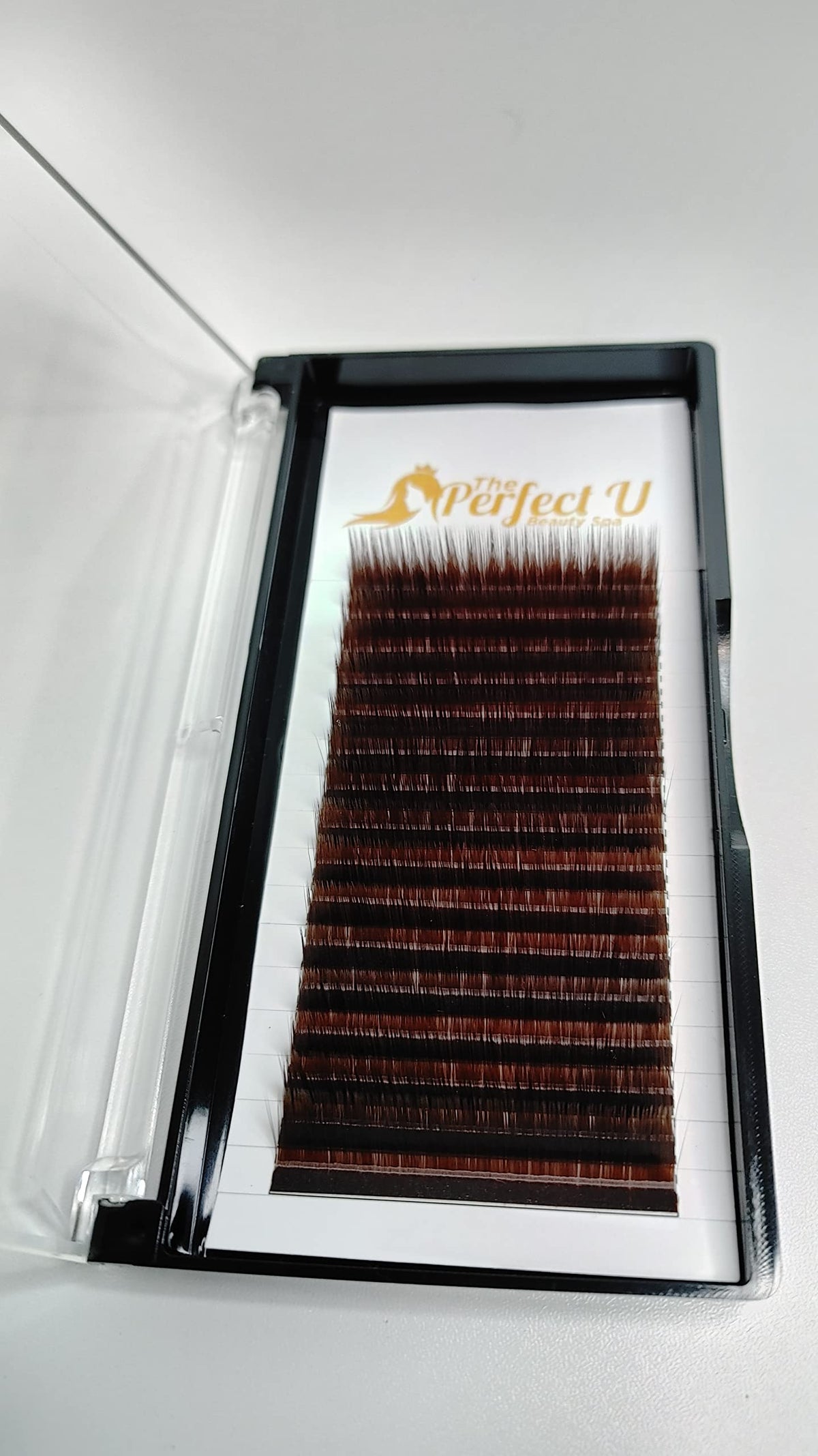 Dark Brown M curl Eyelashes Extension .05 thickness Single Tray (17mm, Dark Brown)