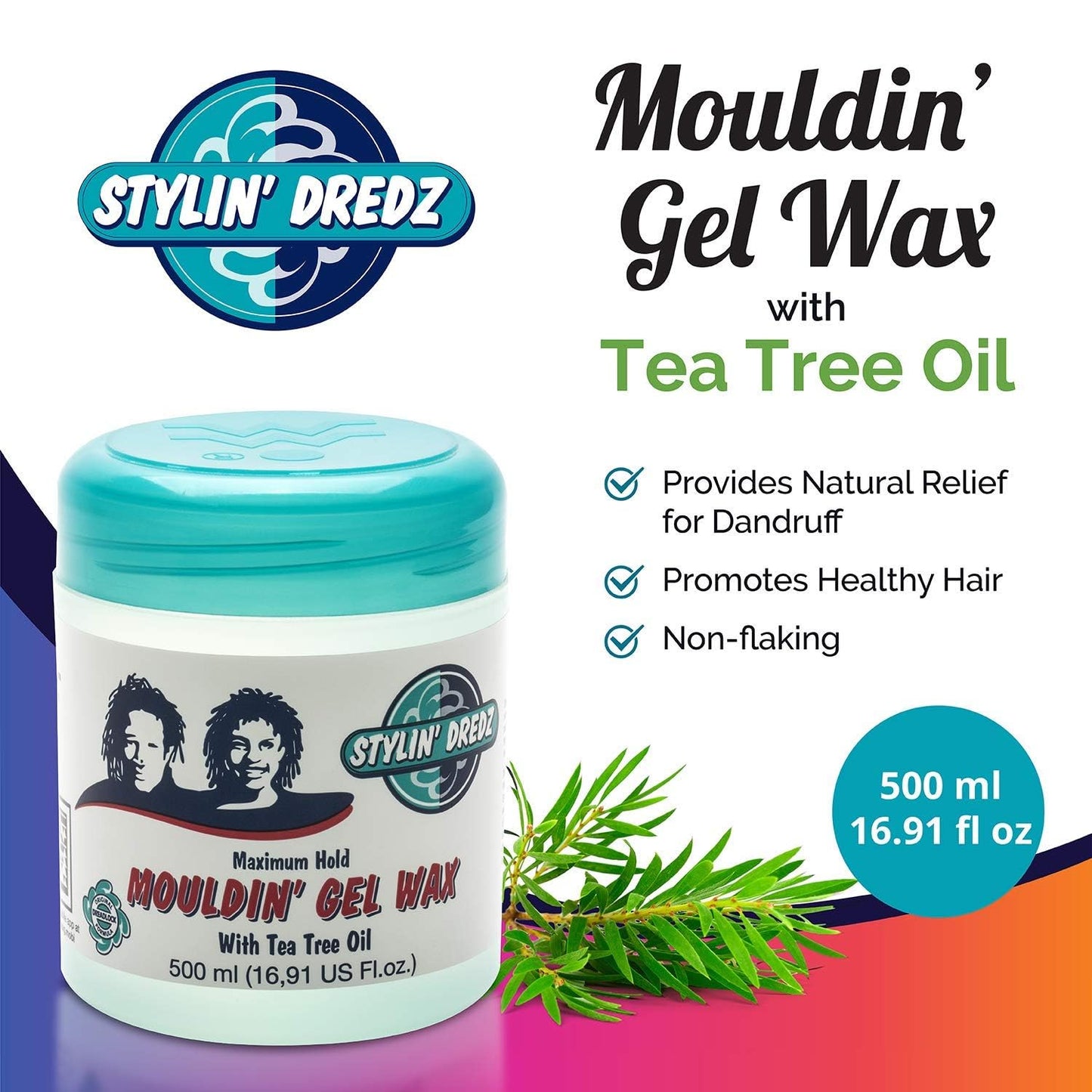 Stylin Dredz Mouldin' Gel Wax with Tea Tree Oil - Twist n Lock - Maximum hold (500 ml, Single) Beauty & Personal Care Stylin Dredz