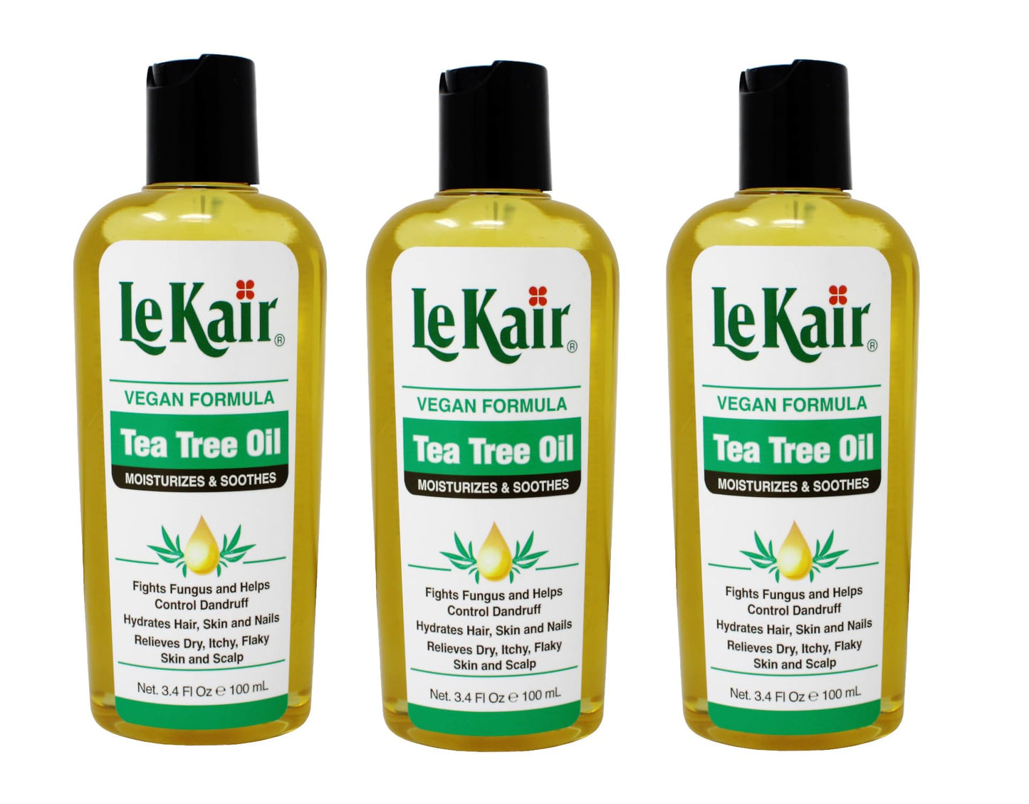 le Kair Tea Tree Oil Vegan Formula - Soothing Oil for Dry Scalp, Flaky Skin, Itchy Scalp & Nails - Fights Dandruff & Promotes Hydration - 3.4 fl oz Beauty & Personal Care Le Kair