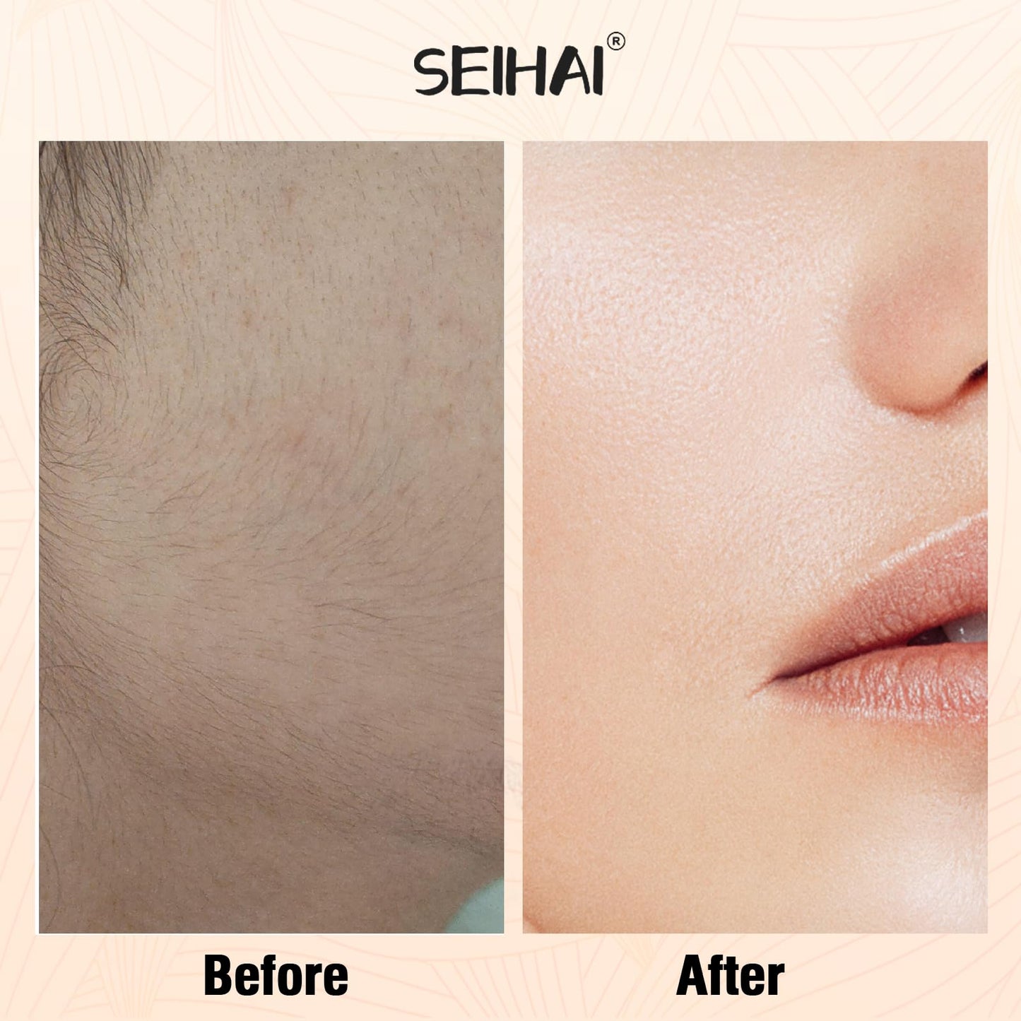 Facial Hair Removal for Women, Electric Painless Rechargeable Facial Hair Remover for Face, Lip, Chin with 2 Replacement Heads Beauty and Personal Care SEIHAI