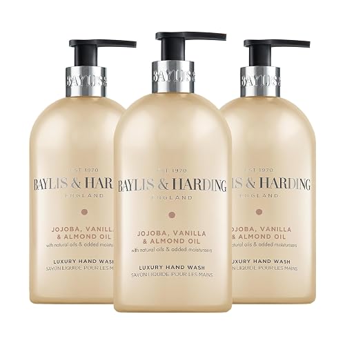 Baylis & Harding Jojoba, Silk & Almond Oil 16.9 Ounces Hand Wash, Pack Of 3 Beauty & Personal Care Baylis & Harding