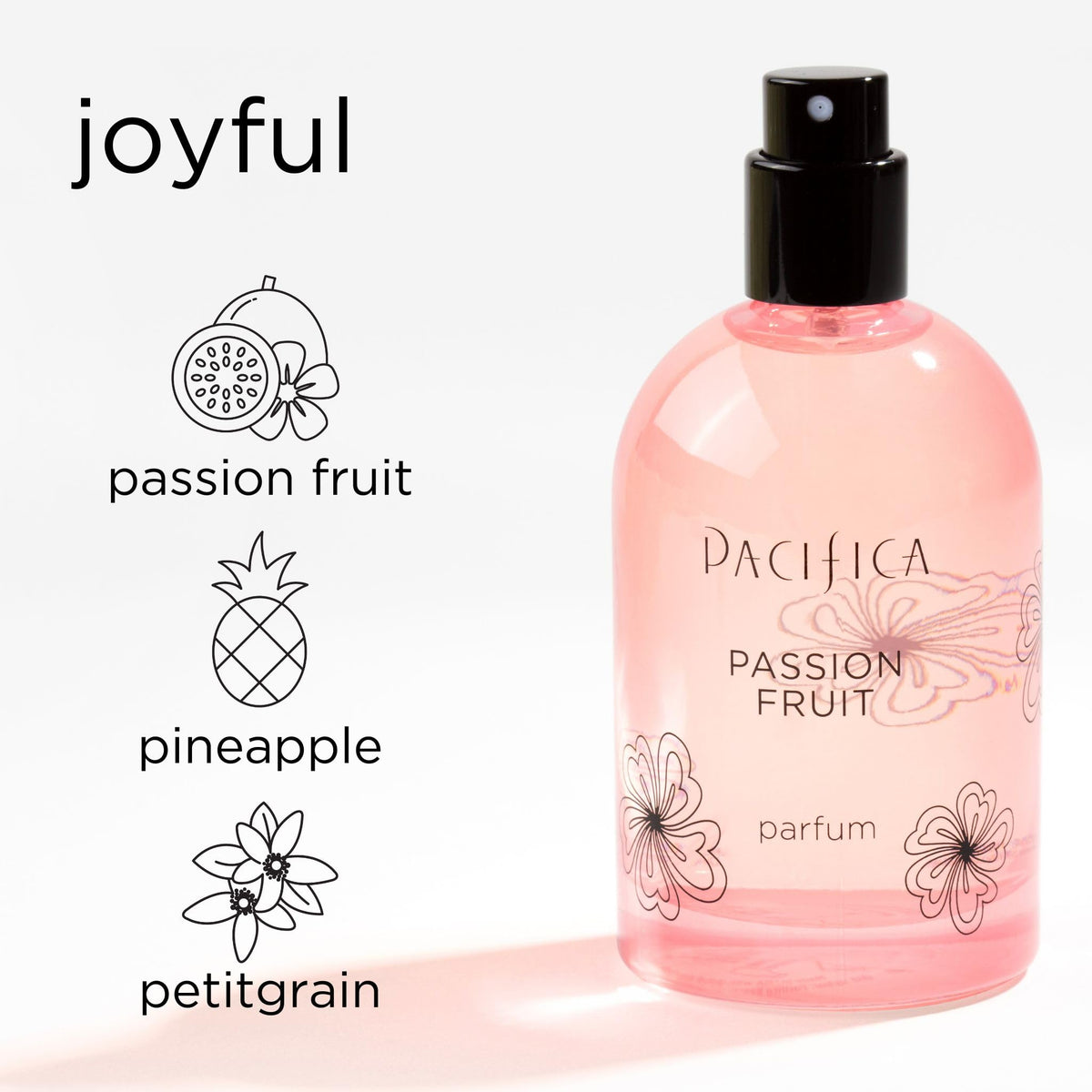 Pacifica Passion Fruit Perfume - Tropical Fruity Floral Clean Perfume for Women with Passionfruit, Pineapple & Vanilla, Vegan, Non-Toxic, Beachy Beauty & Personal Care Pacifica