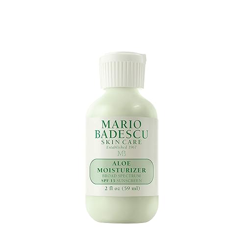 Mario Badescu Aloe Face Moisturizer for Women and Men with SPF 15, Ideal Facial Moisturizer for Combination, Oily or Sensitive Skin, Lightweight Beauty & Personal Care Mario Badescu