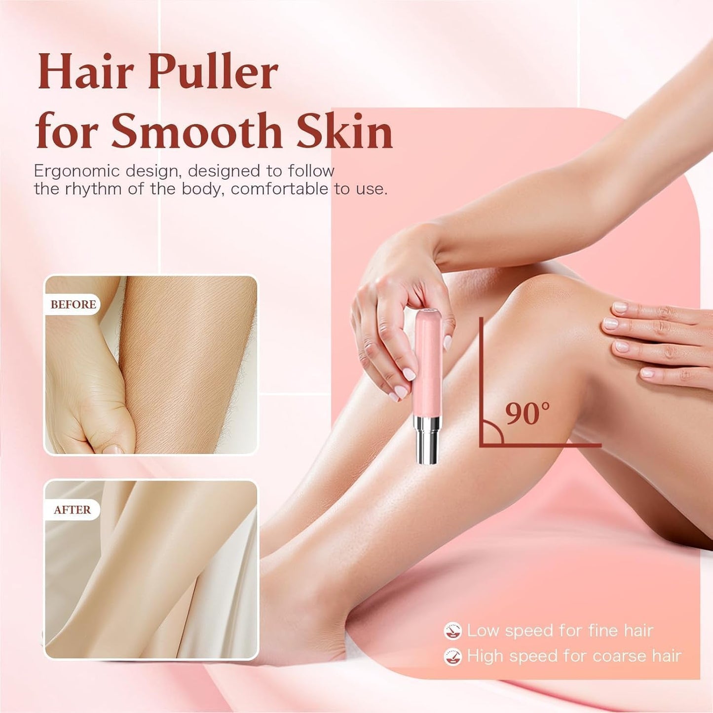 Epilator for Women, 2 in 1 Epilators Hair Remover for Women with LED Light, Smooth Hair Removal USB Rechargeable, Portable Electric Painless Shaver Beauty and Personal Care BEAUZMO