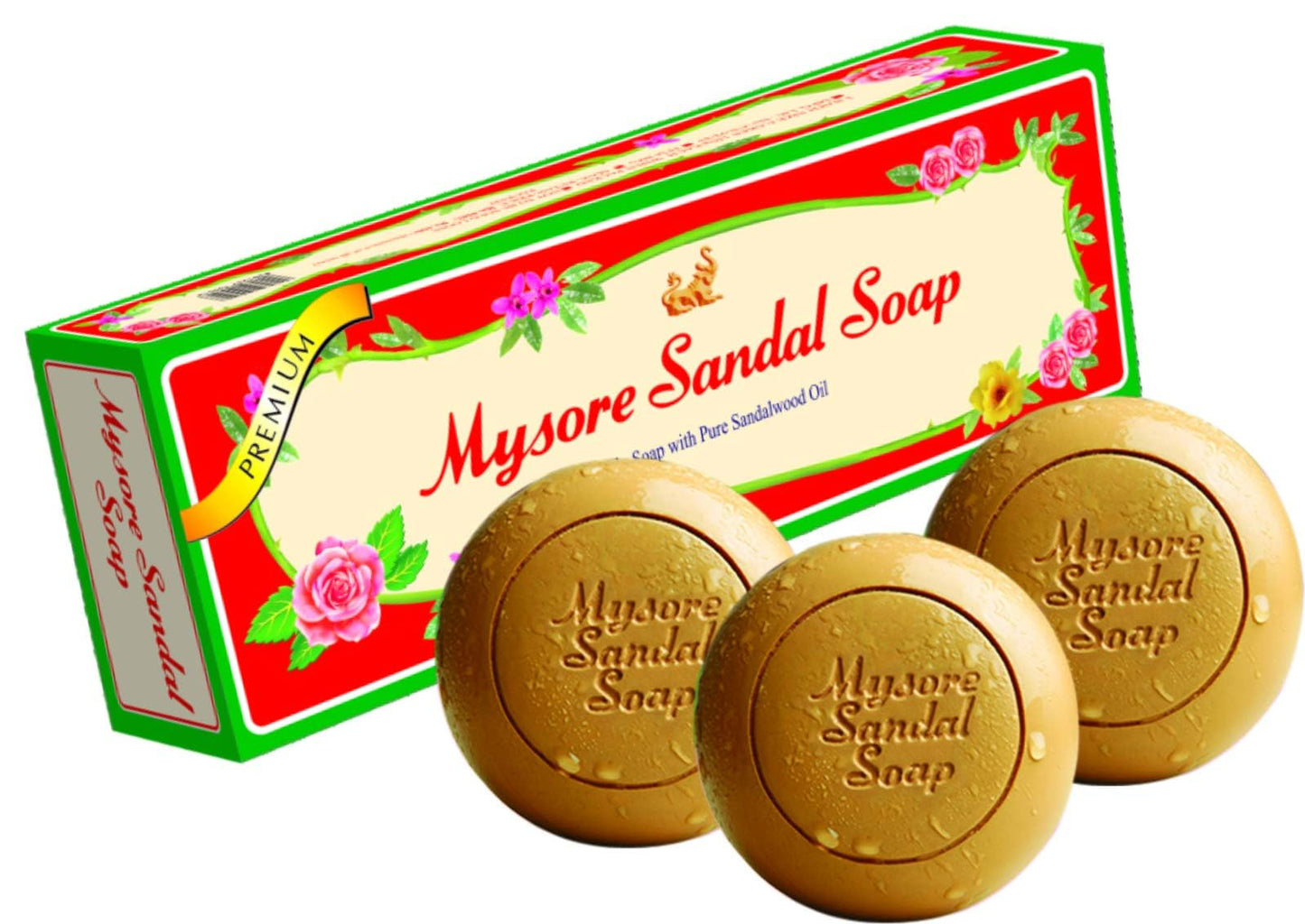 Mysore Sandal Soap, 150g (Pack of 3) Beauty & Personal Care Mysore Sandal