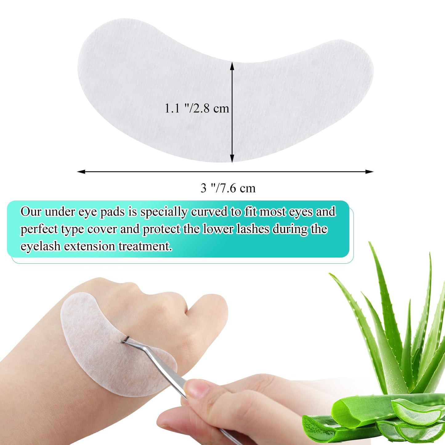 fenshine 100 Pairs Eyelash Extension Eye Pads Lint Free Hydrogel Eye Patches Professional for Lash Extensions Supplies Beauty & Personal Care fenshine