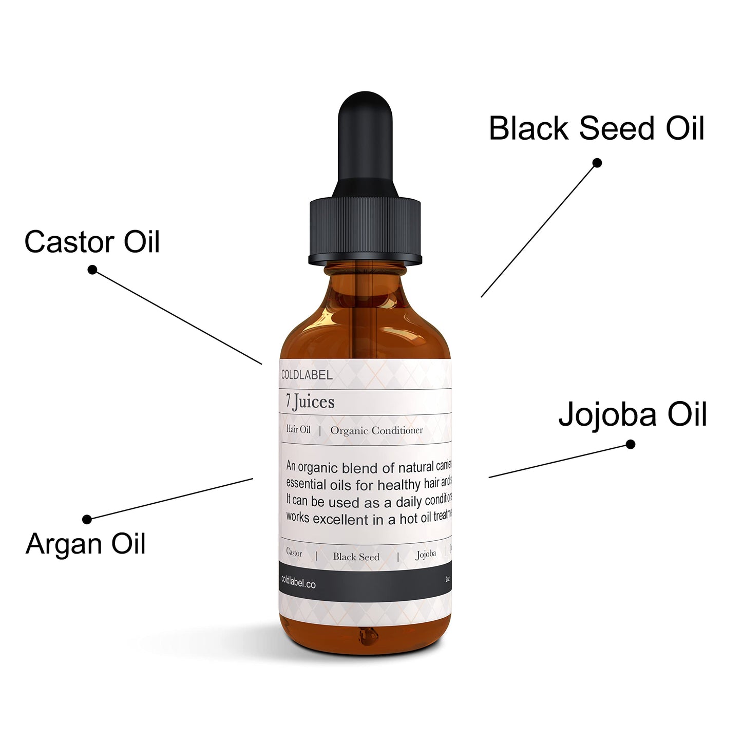 COLDLABEL Hair Oil 7juices 2oz Beauty & Personal Care COLDLABEL