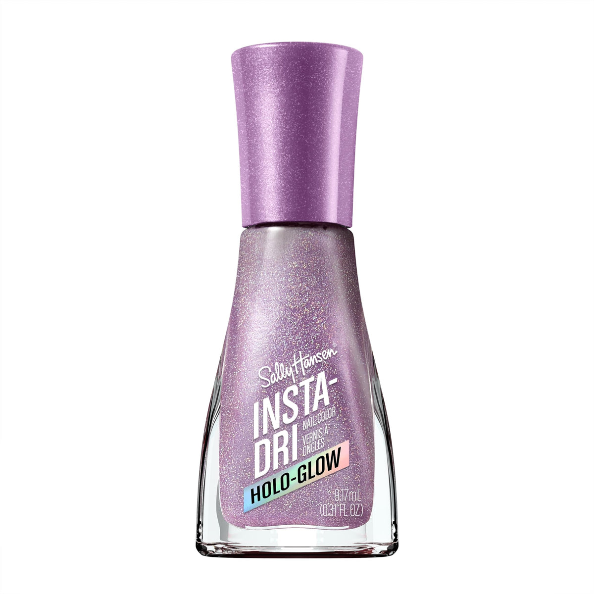 Sally Hansen Insta-Dri Holo-Glow Nail Polish | Quick Dry, Long Lasting, Streak-Free Shine | Semi-Opaque, Shimmery | 102 Lustrous Lilac | Hologrpahic Beauty and Personal Care Sally Hansen Default Title