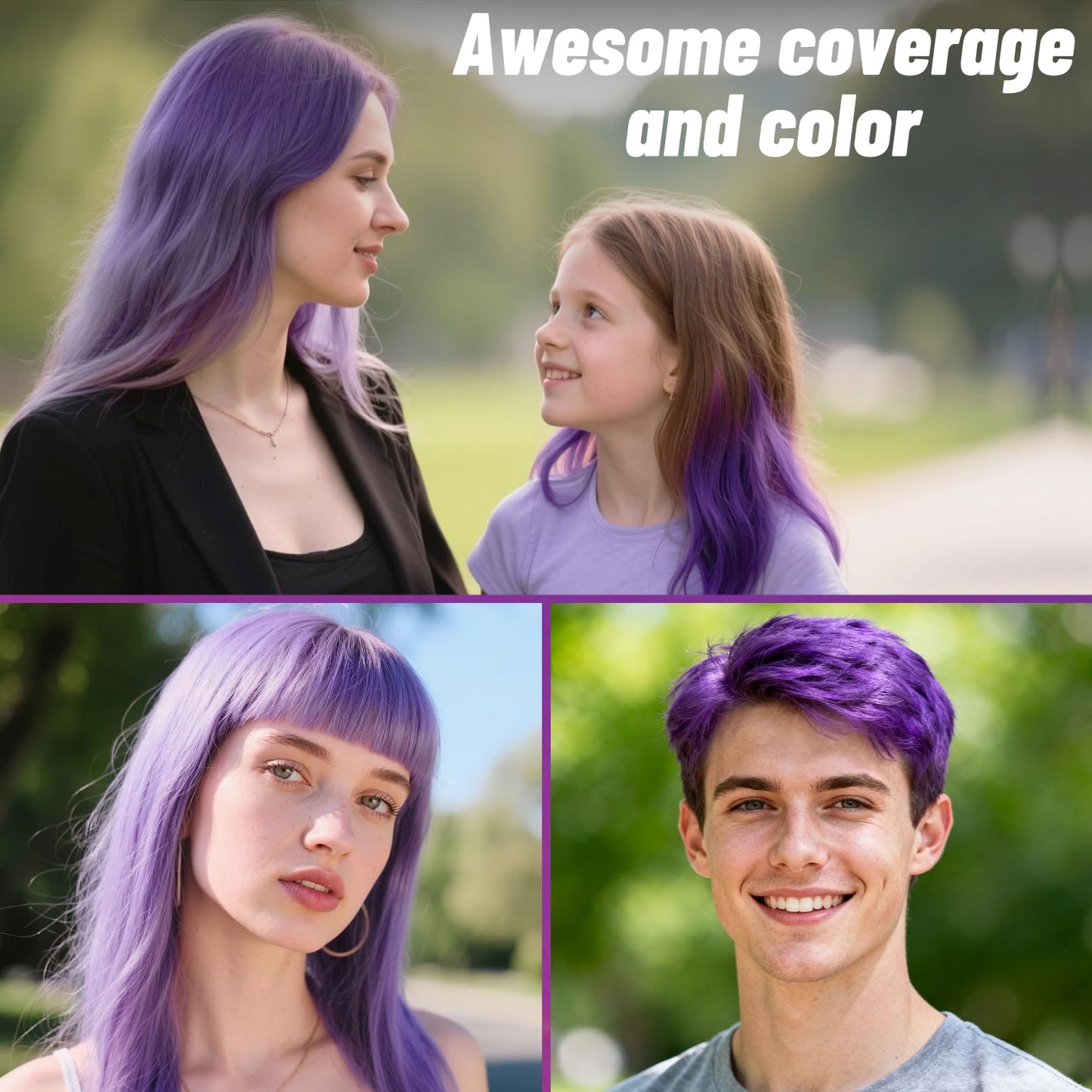 Purple Hair Spray, Seaboll Temporary Hair Color Spray for Kids Women Men-4.06 oz-Safe Non Sticky Washable One Day Hair Dye Spray,Disposable Beauty & Personal Care Seaboll