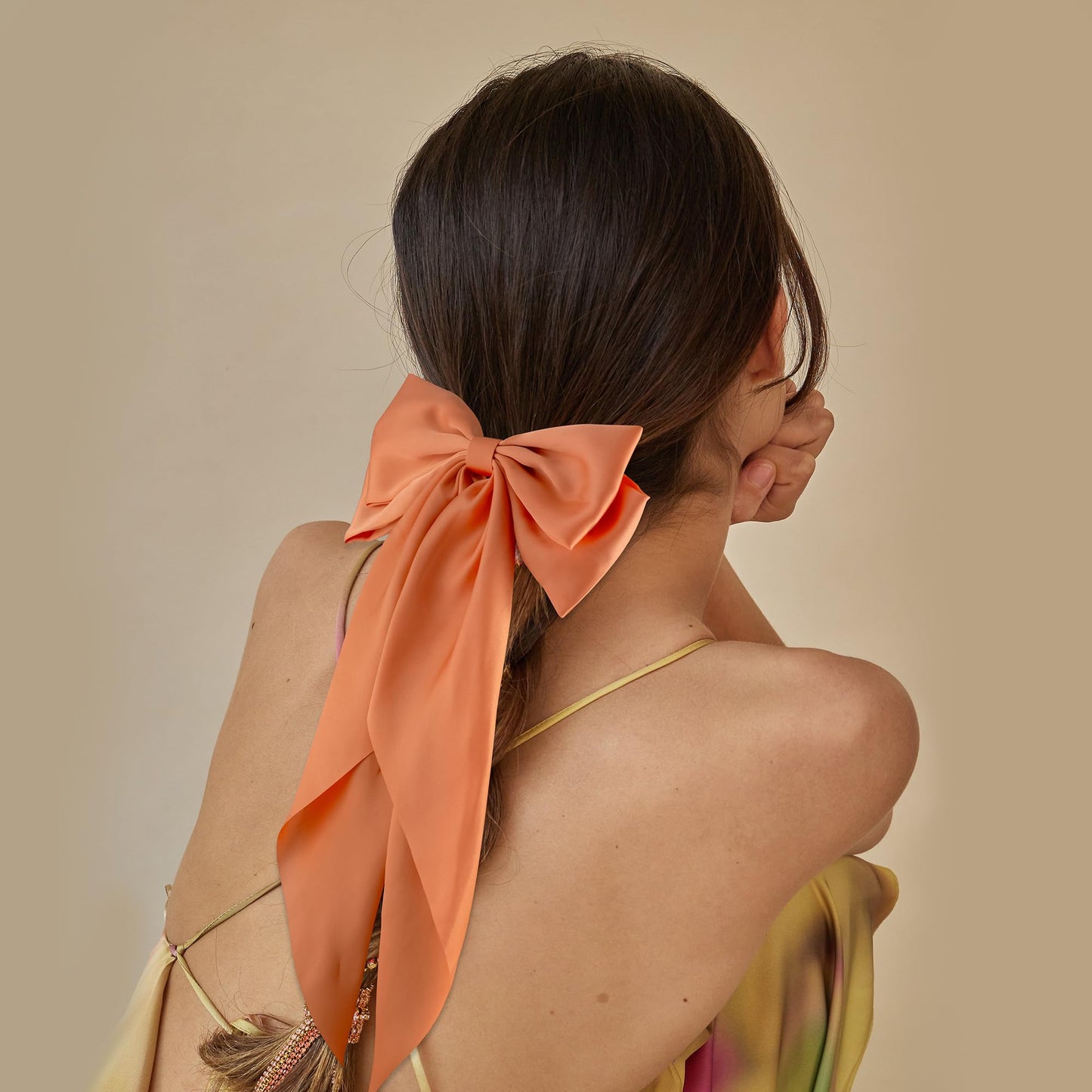 hisial 6Pcs Large Bows Hair Clips for Women Girls Long Tail Hair Ribbon Silky Satin Barrettes Coquette Hair Bows Accessories Beauty and Personal Care hisial
