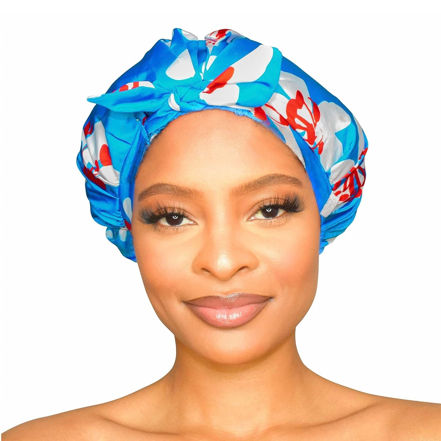 GRACE & COMPANY Luxury Shower Cap For Women - 100% Waterproof, Reusable, Washable & Breathable Shower Caps - Gramercy Beauty & Personal Care GRACE & COMPANY