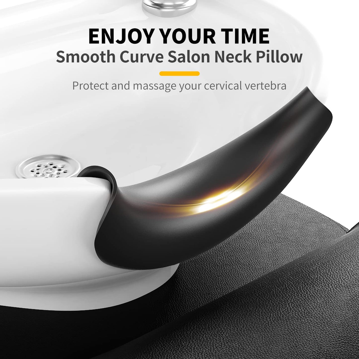 AISEELY Shampoo Bowl Neck Rest with Suction Cup, Silicone Neck Rest for Salon Sink, Shampoo Neck Cushion, Non-Slip Salon Neck Rest for Hair Washing Beauty and Personal Care AISEELY