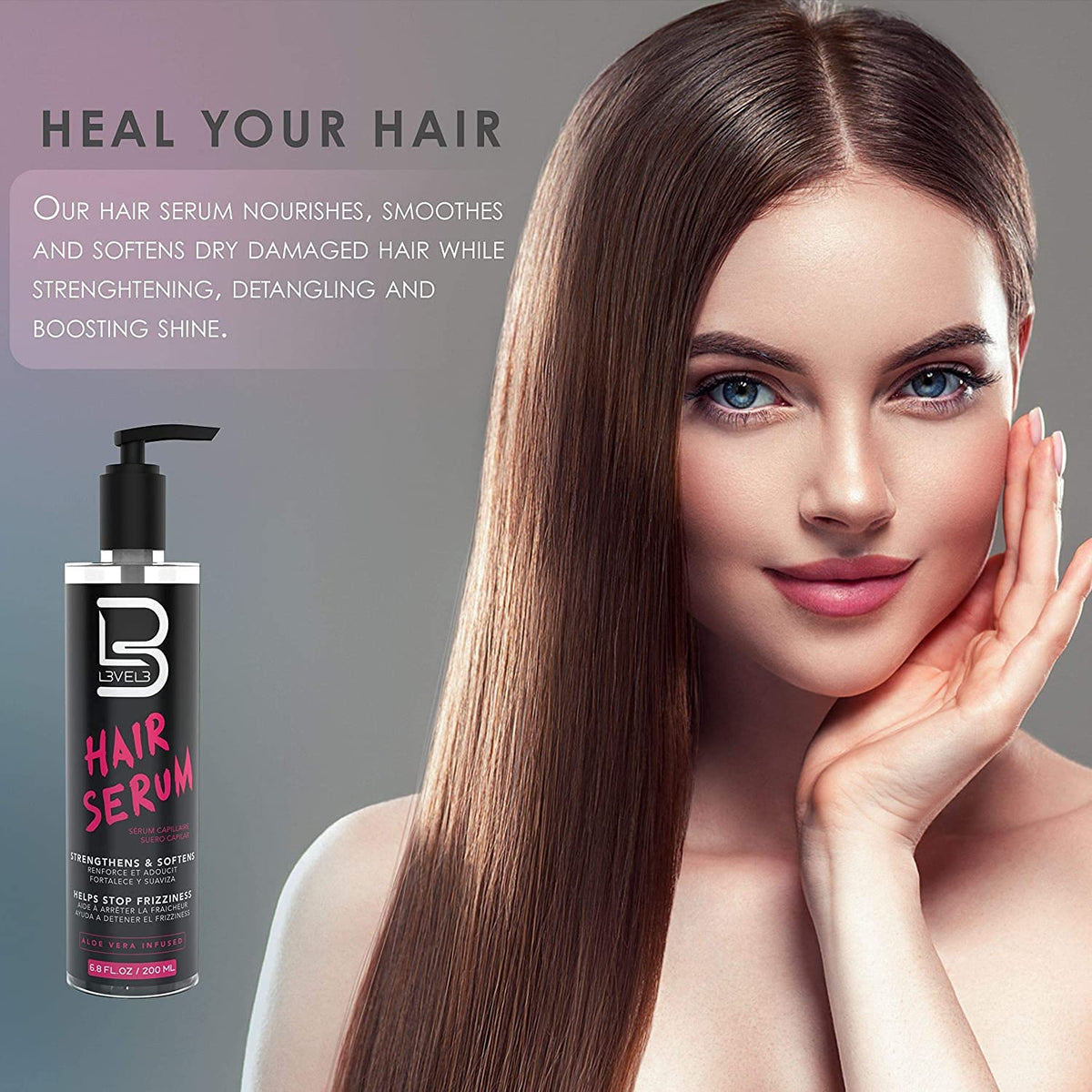 L3 Level 3 Hair Serum - Repairs your Damaged Hair - Softens and Smoothing - Level Three Hair Smoothing Serum - Reduces Frizziness (Sample Powder