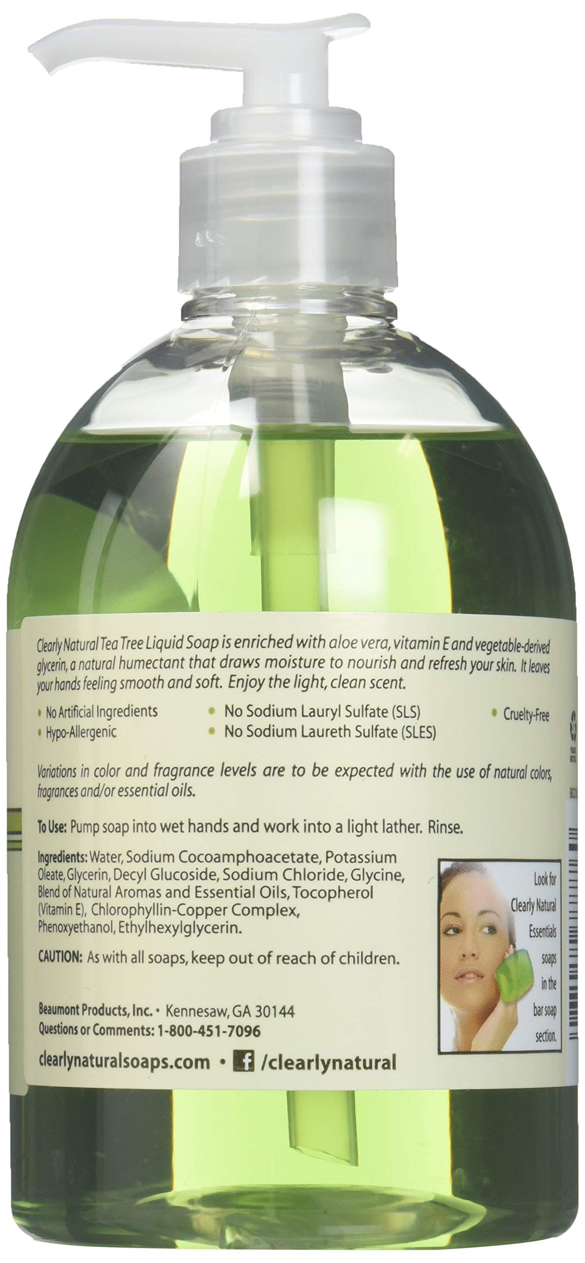 Clearly Natural Essentials Tea Tree Liquid Glycerine Soap, 12 Ounce (Pack of 2) Beauty & Personal Care Clearly Natural