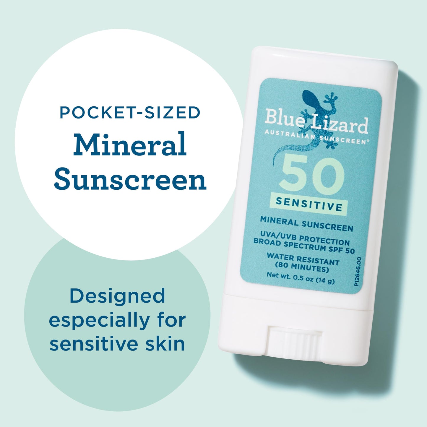 BLUE LIZARD Sensitive Mineral Sunscreen Stick with Zinc Oxide, SPF 50+, Water Resistant, UVA UVB Protection Easy to Apply, Fragrance Free, 0.5 Oz Beauty & Personal Care BLUE LIZARD