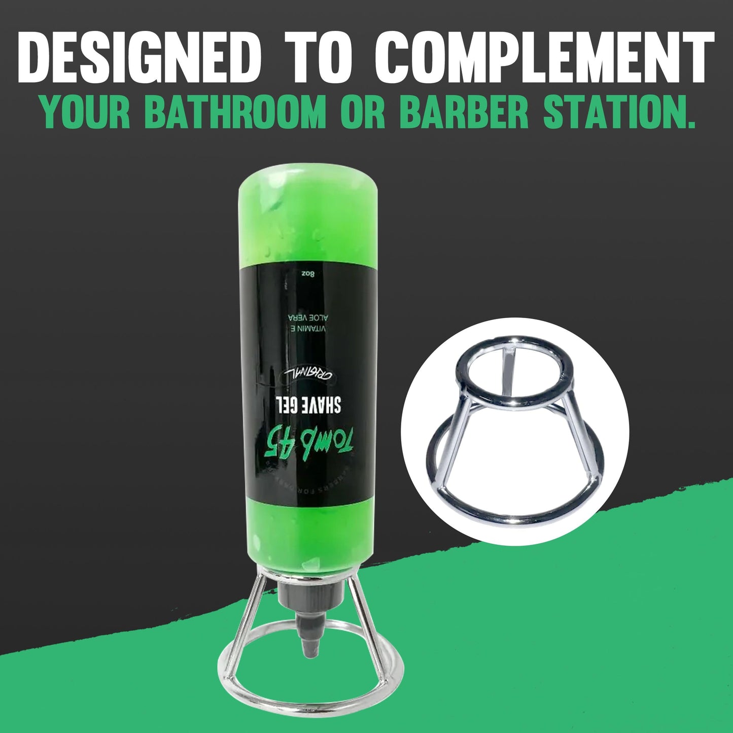 Tomb 45 Shave Gel Bottle Stand - Ready To Use at Barber Shop or at Home Beauty and Personal Care Tomb 45