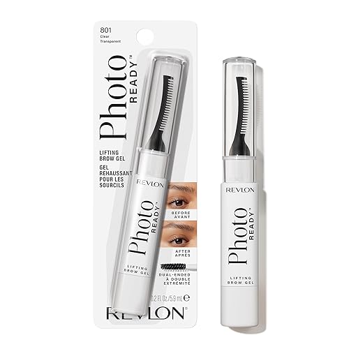 Revlon PhotoReady Lifting Brow Gel, Tinted Eyebrow Lamination with Spoolie Brush, Conditions, Shapes & Defines, 801 Clear, 0.23 fl oz Beauty & Personal Care REVLON