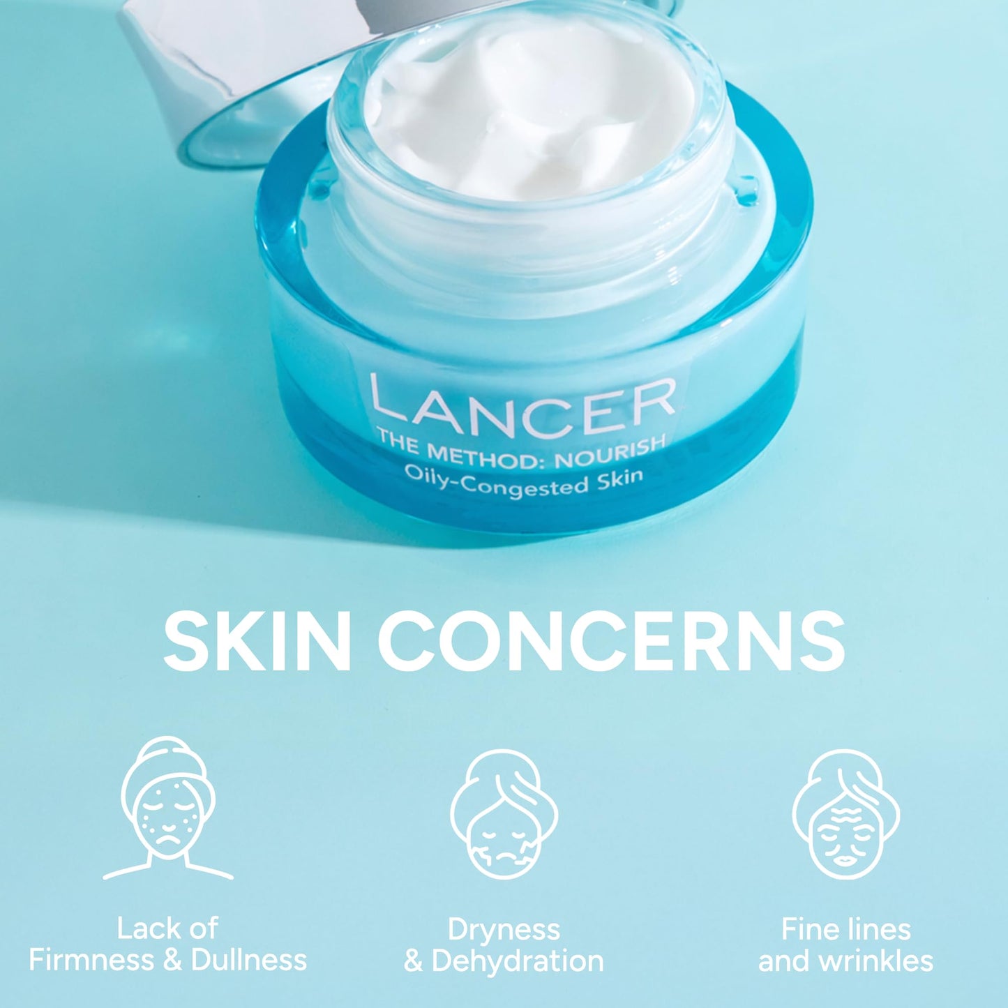 Lancer Skincare | The Method: Nourish Face Moisturizer | Anti Aging Face Cream with Hyaluronic Acid | Lightweight Daily Moisturizer for Oily Congested Beauty & Personal Care Lancer