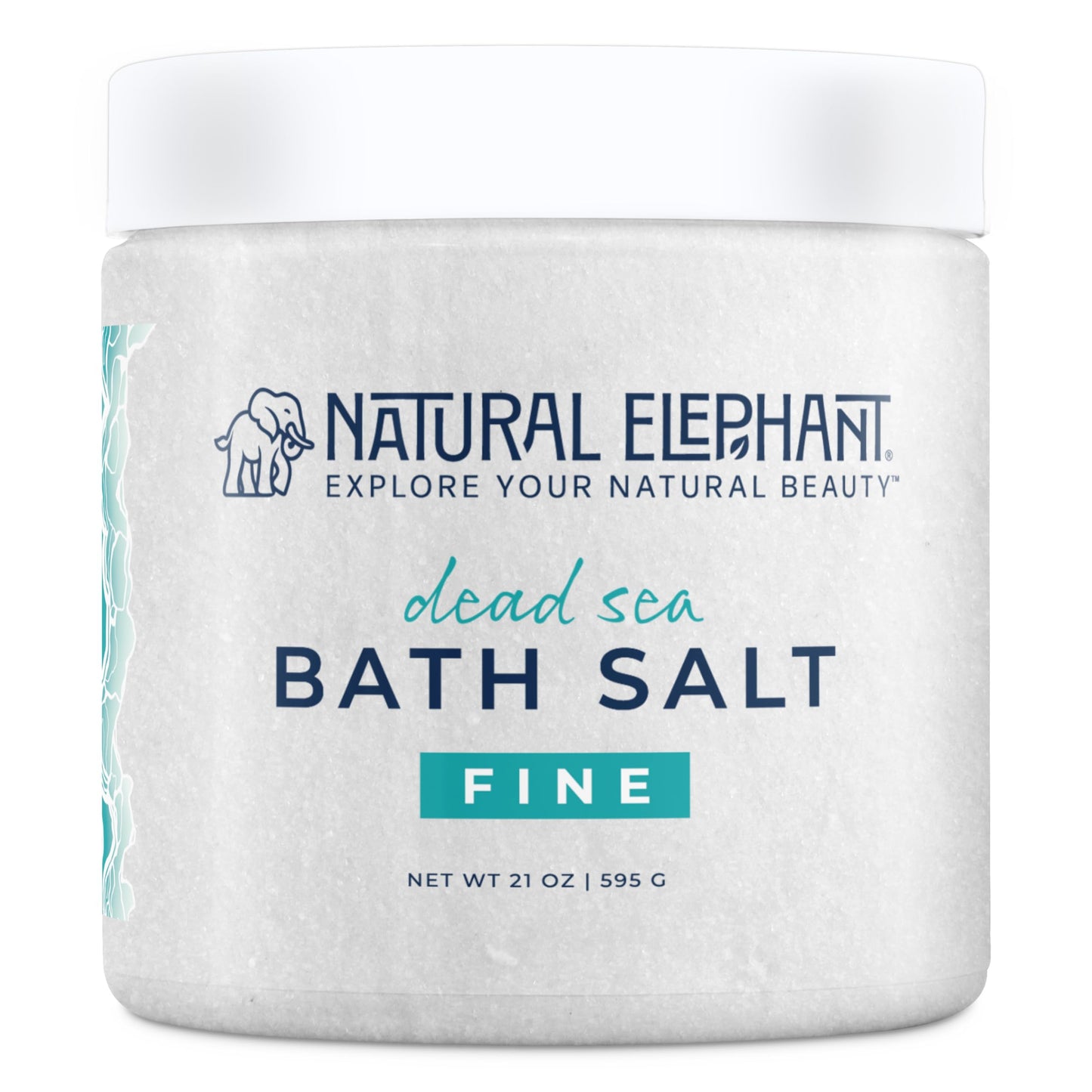 Dead Sea Salt Fine Grain Bath Soak 21 oz - Natural Mineral Body Soak Beauty and Personal Care Natural Elephant