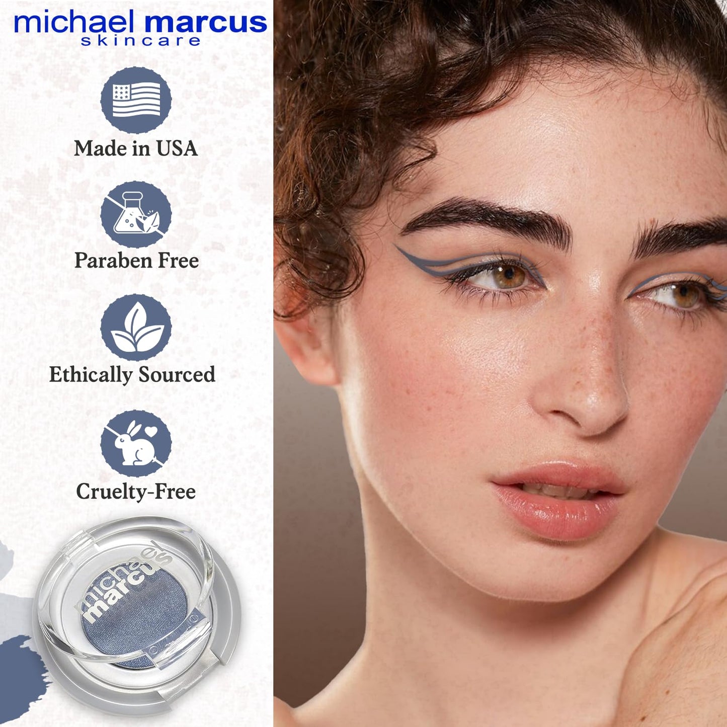 michael marcus Makeup Cake Eye Liner (Twilight) - Water Activated Dry Pressed, Long-Lasting, Vibrant Color & Smudge Resistant Eyeliner - Cruelty Beauty & Personal Care michael marcus