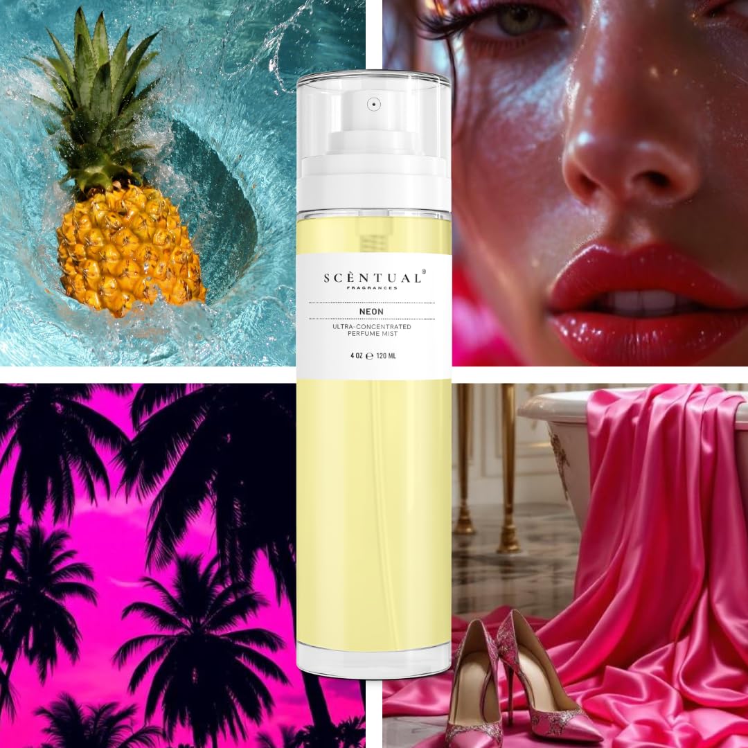 Scentual Fragrances, Neon Ultra-Concentrated Hair & Body Perfume Mist, Long Lasting Women's Fragrance, Gourmand Perfumes for Women, Vegan and Cruelty Beauty & Personal Care Scentual Fragrances