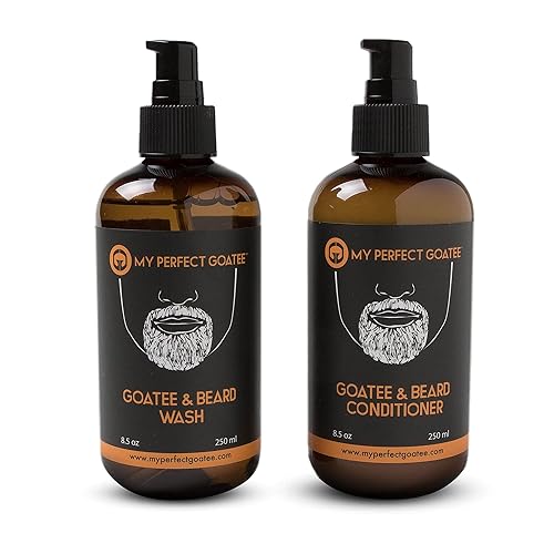 My Perfect Goatee Beard Wash and Conditioner Set for Men - Complete Beard Care Kit - 8.5oz Each - Softens & Strengthens - Eliminates Itch & Dandruff Beauty & Personal Care My Perfect Goatee