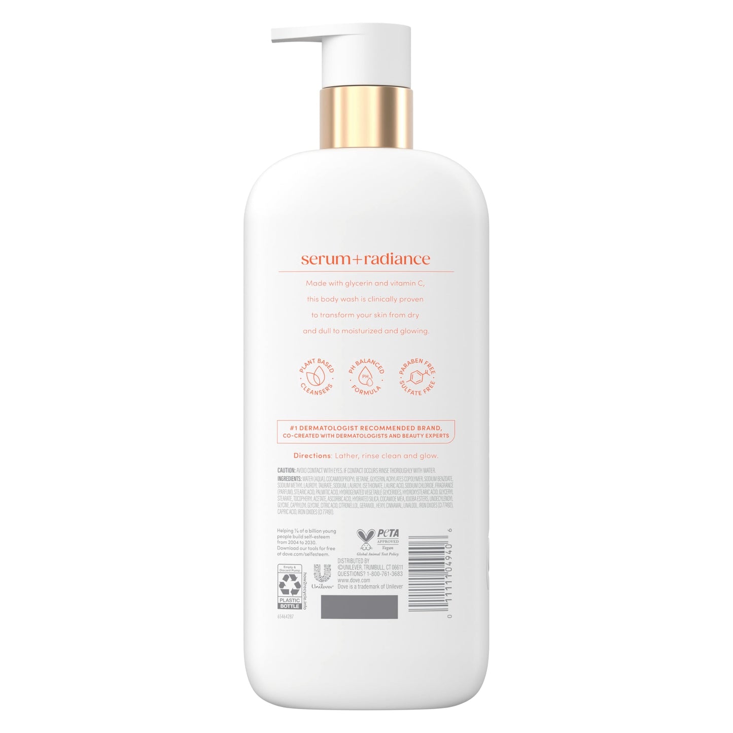 Dove Exfoliating Body Wash Glow Recharge Energizes & illuminates skin 3% brightening serum with vitamin C 18.5 oz Beauty & Personal Care Dove