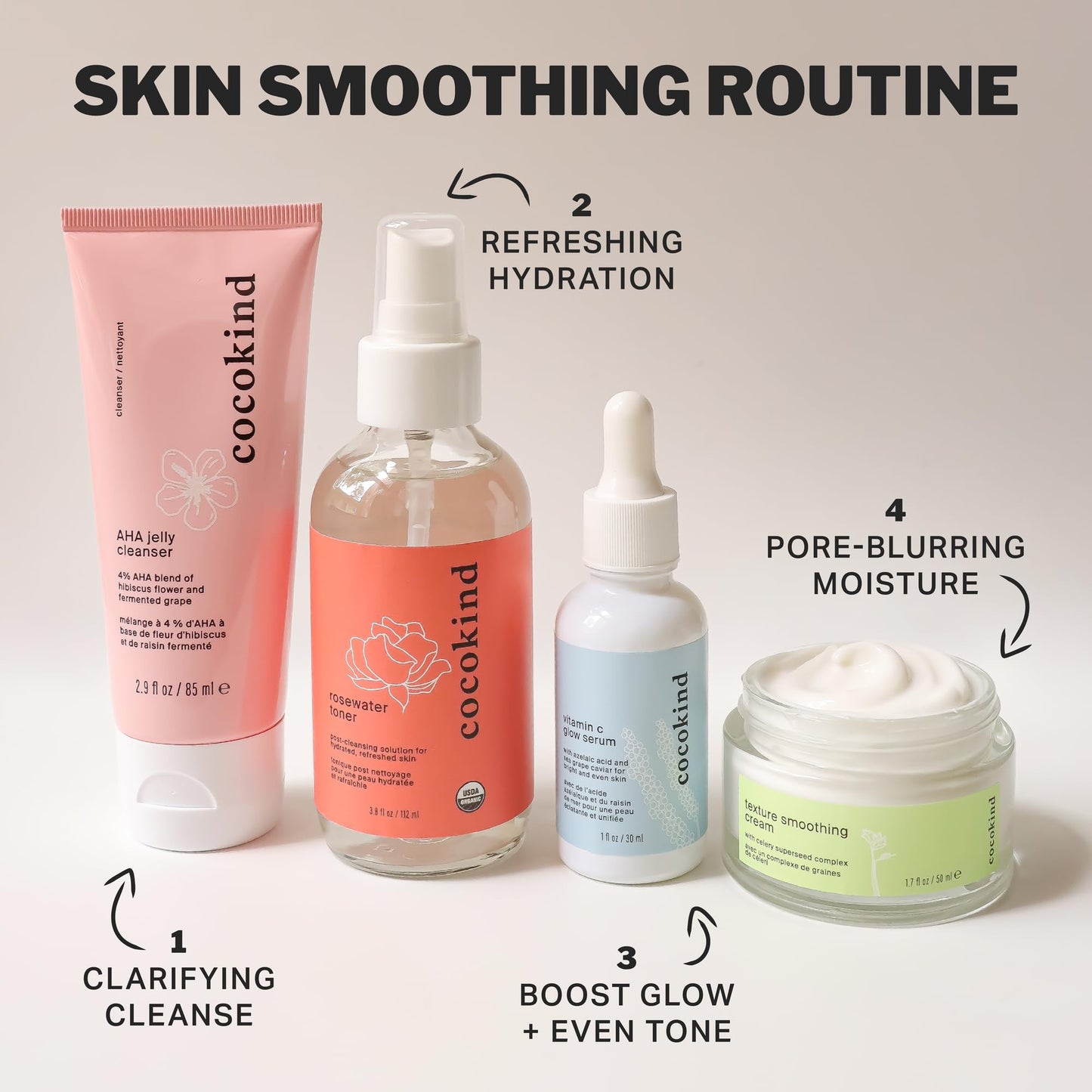 Rosewater Facial Toner by Cocokind, Multipurpose Spray to Set Makeup, Double Cleanse, and Balance Skins pH, Made with Rose Hydrosol, 4 Fl Oz Beauty & Personal Care Cocokind