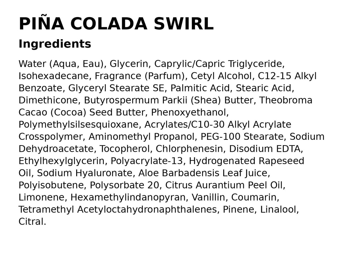 Bath & Body Works Piña Colada Swirl Body Cream - Pack of 2
