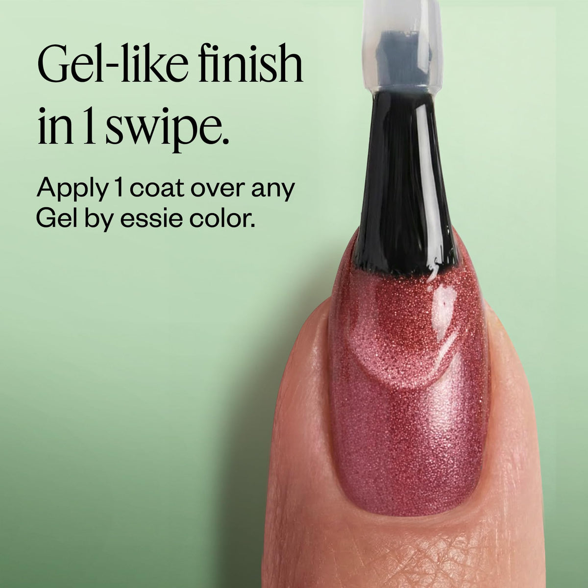 Essie Gel Couture Long-Lasting Nail Polish, 8-Free Vegan, Clear, Matte Top Coat, 0.46 fl oz