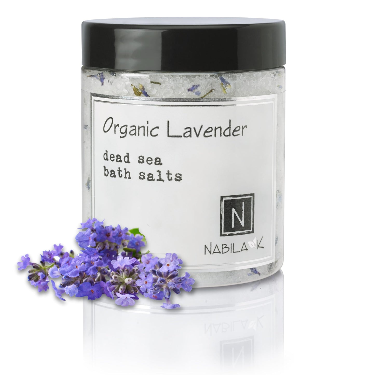 Organic Lavender Bath Salts for Women & Men - Dead Sea Salt & Epsom Salt Relaxing Soak and Scrub - Organic Buds & French Lavender Oil, Cruelty-Free Beauty and Personal Care Nabila K