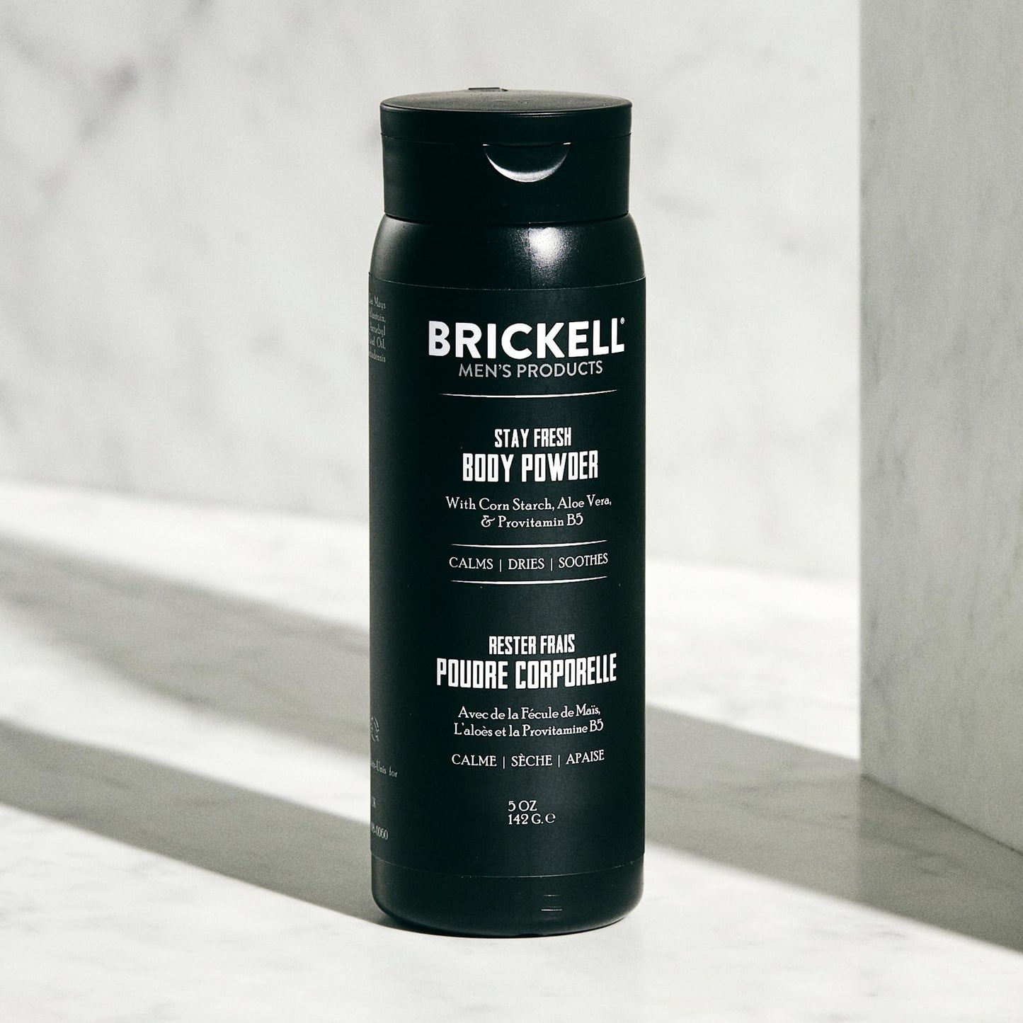 Brickell Men's Products Stay Fresh Body Powder for Men, Natural and Organic Talc-Free, Absorbs Sweat, Keeps Skin Dry, Scented, 5 oz Beauty & Personal Care Brickell Men's Products