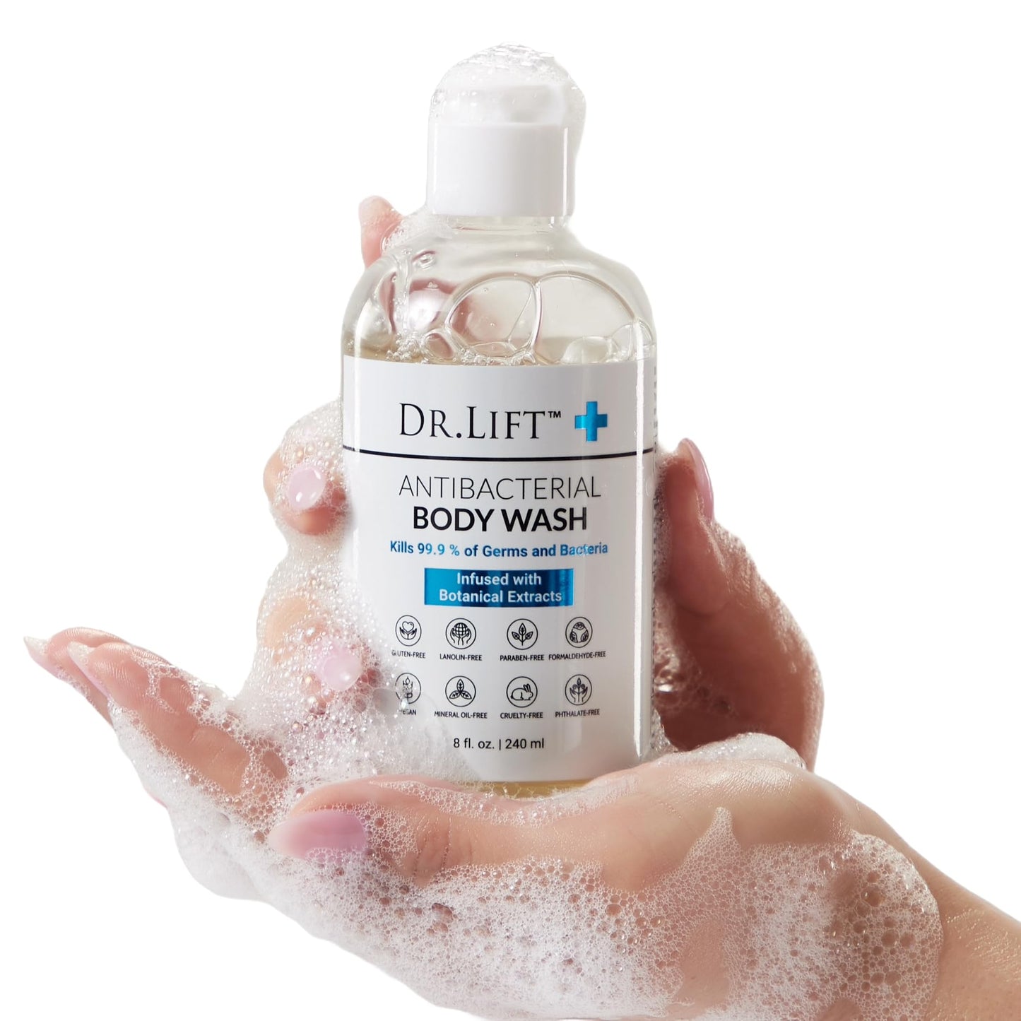 DR. LIFT Antibacterial Body Wash, 8 oz (3-Pack) - Gentle & Effective Shower Gel - Made in America Beauty & Personal Care DR. LIFT