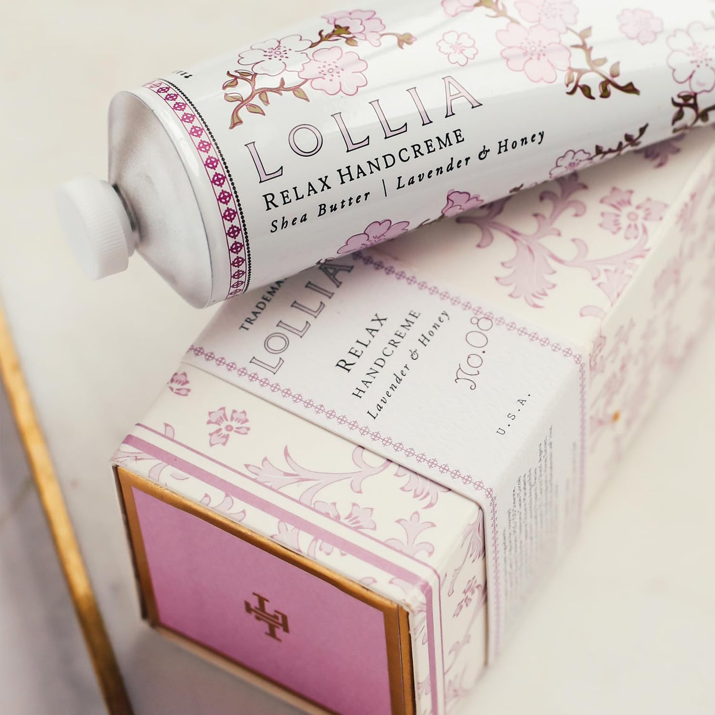 LOLLIA Relax Handcreme, 4 oz, Sugar Cane, Vanilla Bean, & Jasmine, Scented Hand Cream for Women, Moisturizing Lotion for Dry Hands, Quick Absorbing Beauty & Personal Care LOLLIA