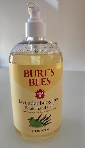 Burt's Bees Moisturizing Liquid Hand Soap Pump - Natural Hand Wash for Bathroom and Kitchen, Soft on Hands, Luxury Fragrance, Lavender Bergamot Scent Beauty & Personal Care Burt's Bees